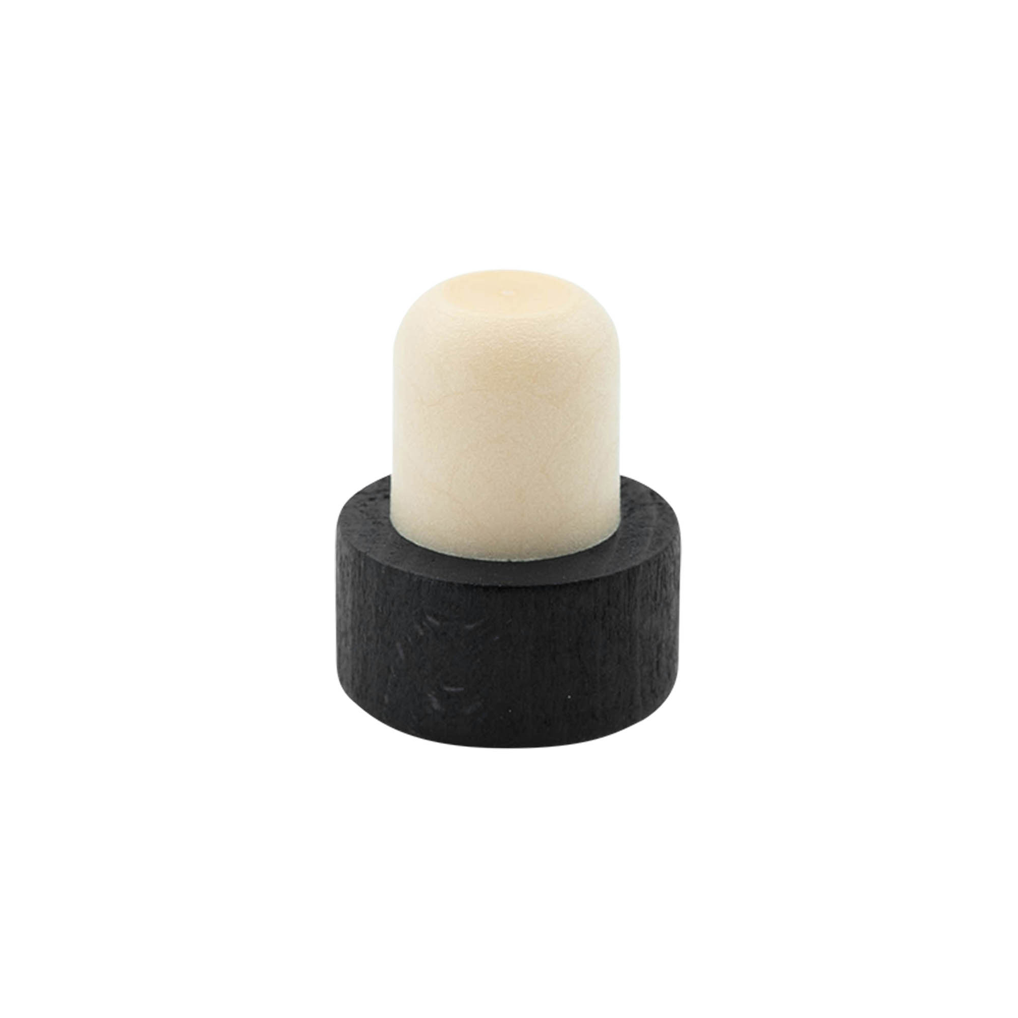 Griffkorken 19 mm, Holz/Kunststoff, schwarz, für Mündung: Kork