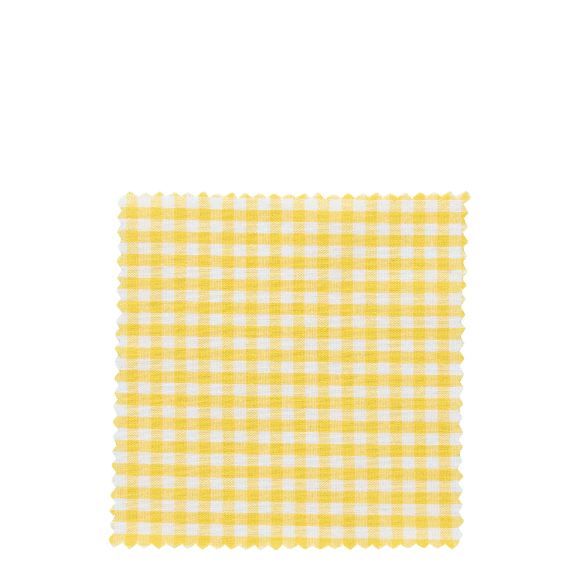 Stoffdeckchen kariert 12x12, quadratisch, Textil, gelb, Mündung: TO38-TO53