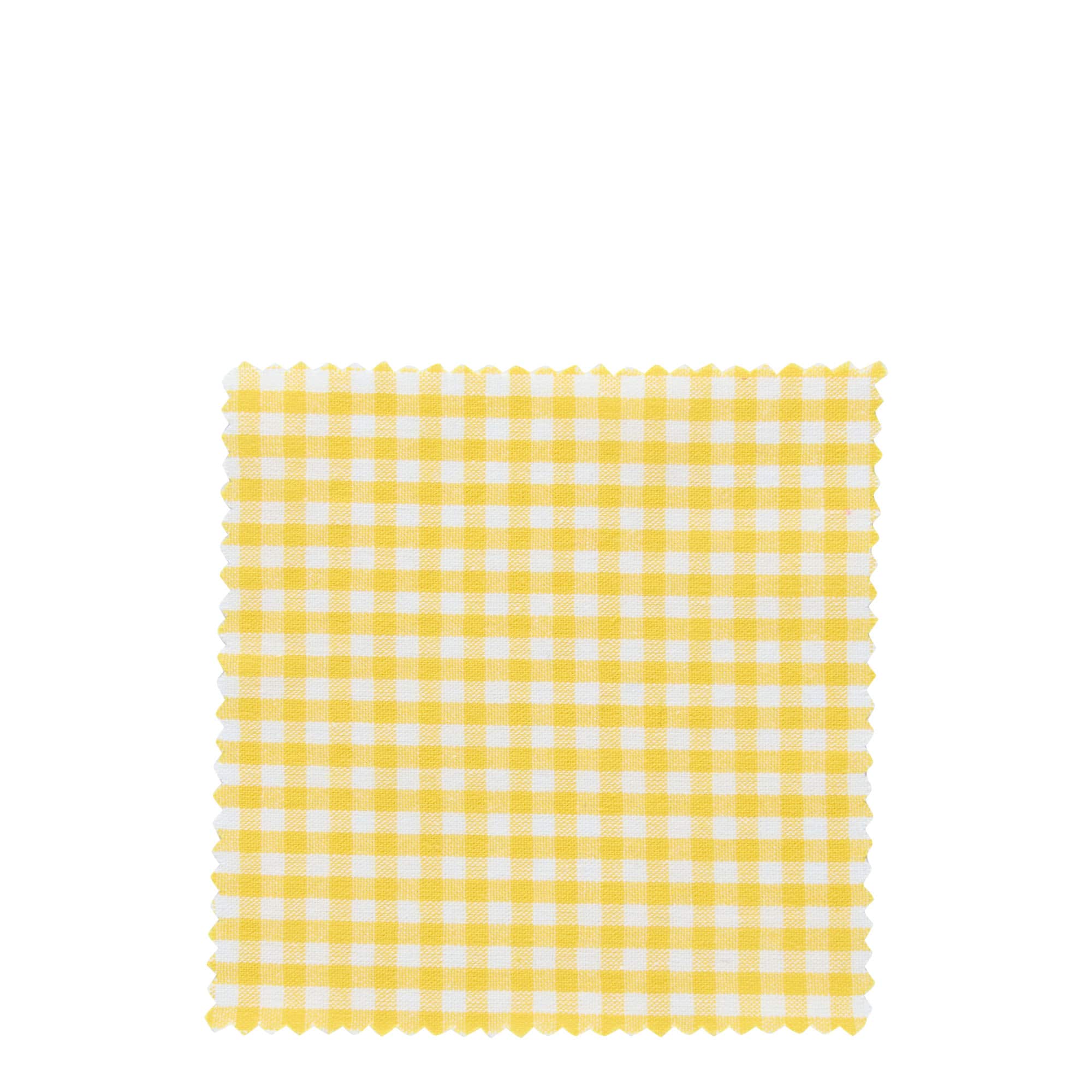 Stoffdeckchen kariert 12x12, quadratisch, Textil, gelb, Mündung: TO38-TO53