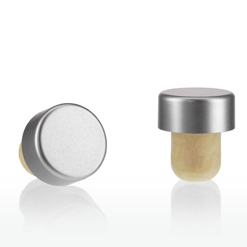 Griffkorken 19 mm, Kunststoff, silber, für Mündung: Kork Griffkorken 19 mm, Kunststoff, silber, für Mündung: Kork