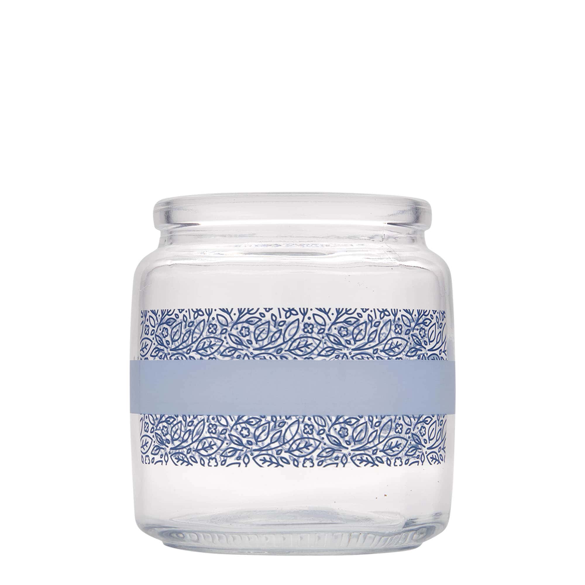 750 ml Korkenglas „Giara“, Motiv: Naturalmente blu, Mündung: Kork