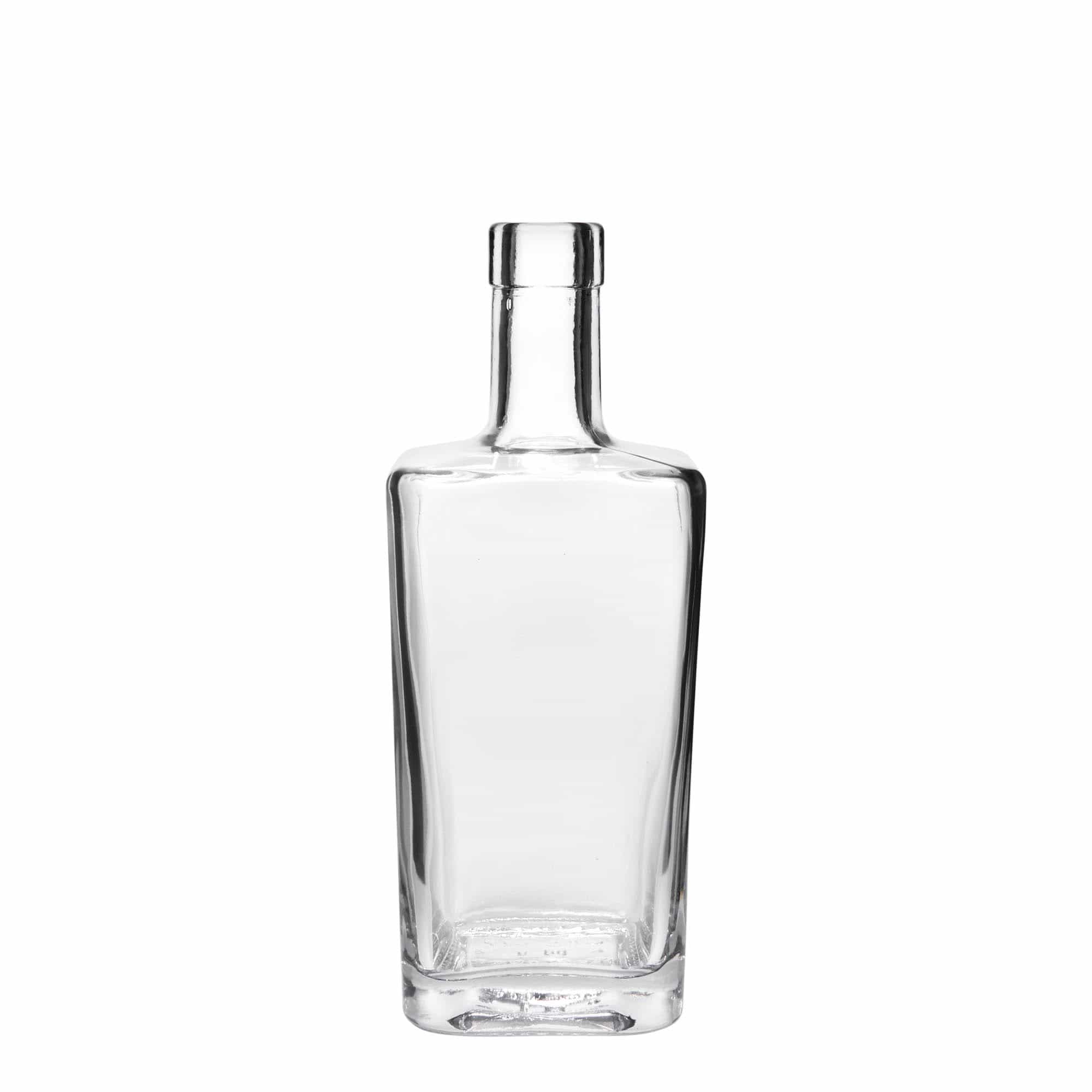 500 ml Glasflasche 'Noel', quadratisch, Mündung: Kork 500 ml Glasflasche 'Noel', quadratisch, Mündung: Kork