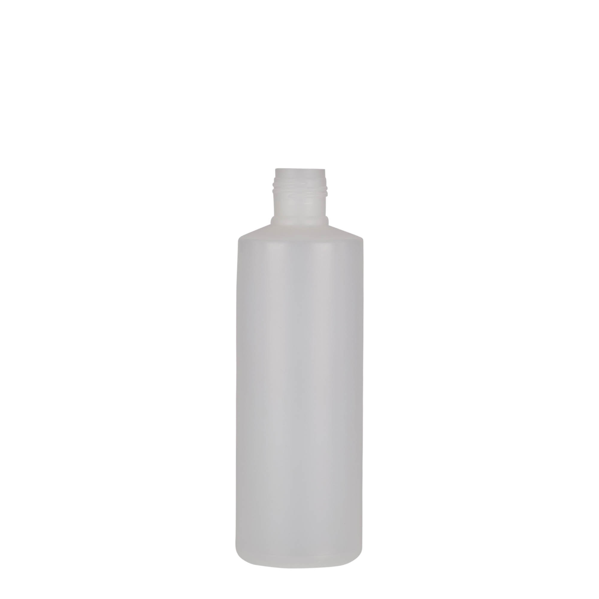 200 ml Rundflasche, PE-Kunststoff, natur, Mündung: Schraubverschluss