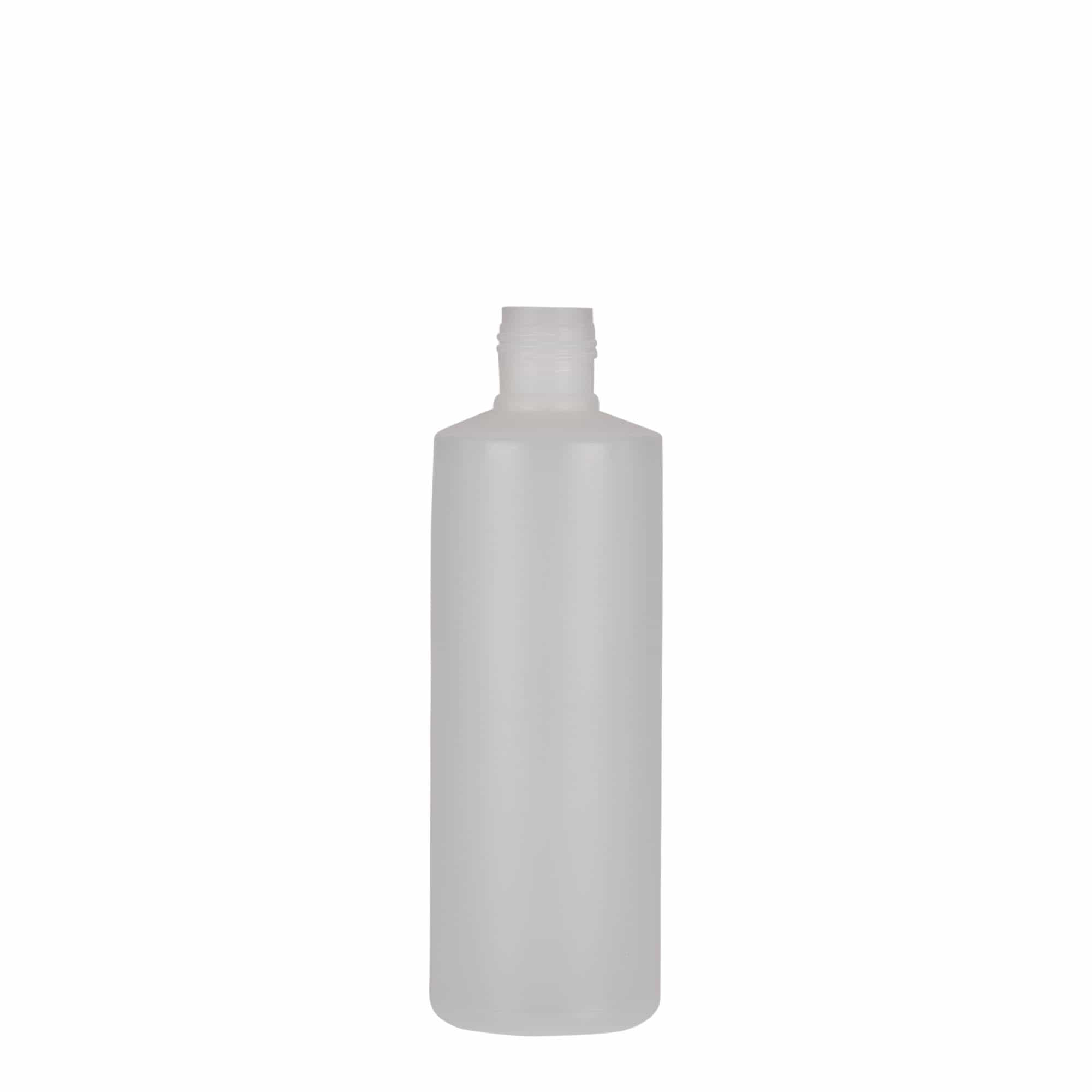 200 ml Rundflasche, PE-Kunststoff, natur, Mündung: Schraubverschluss