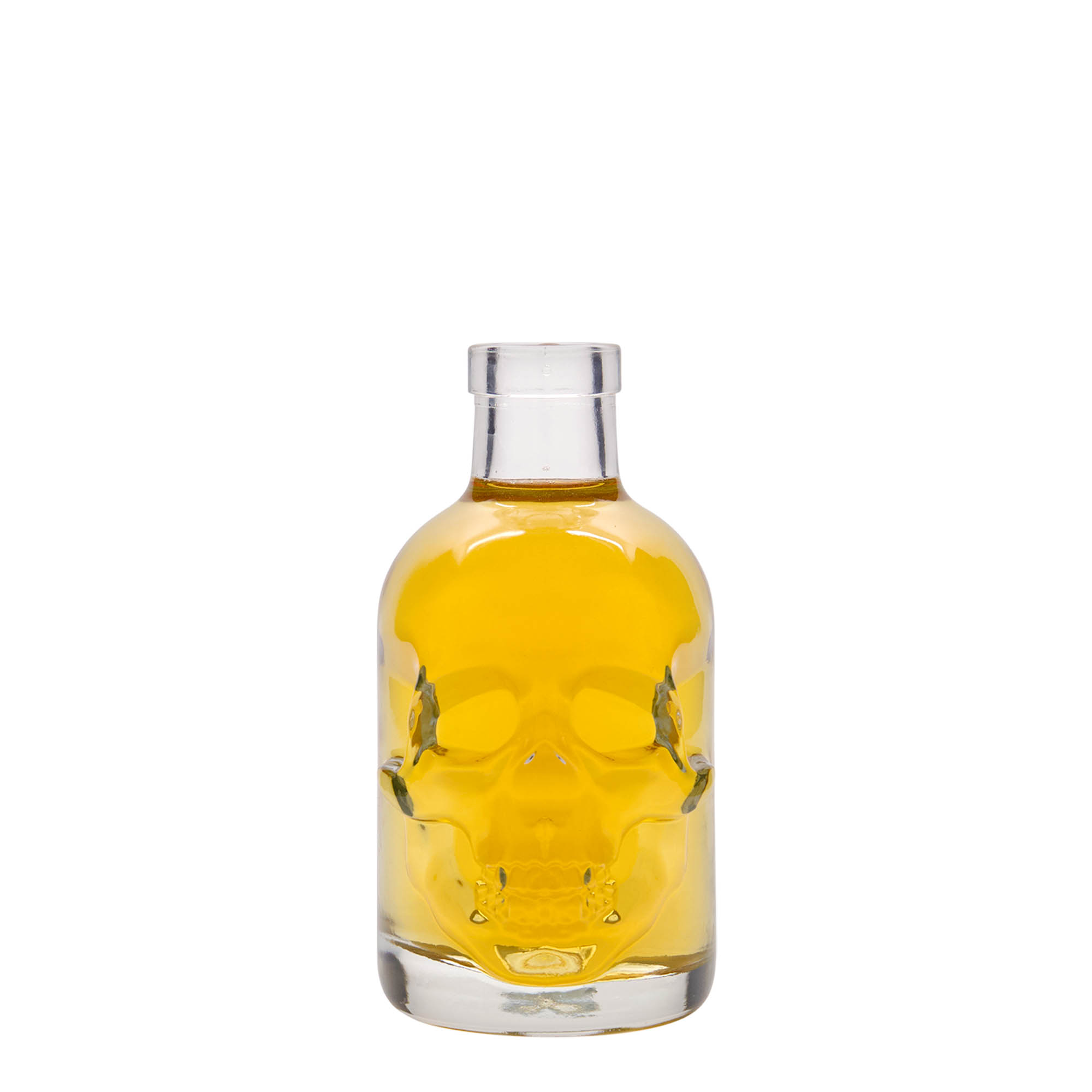 200 ml Glasflasche „Totenkopf“, Mündung: Kork