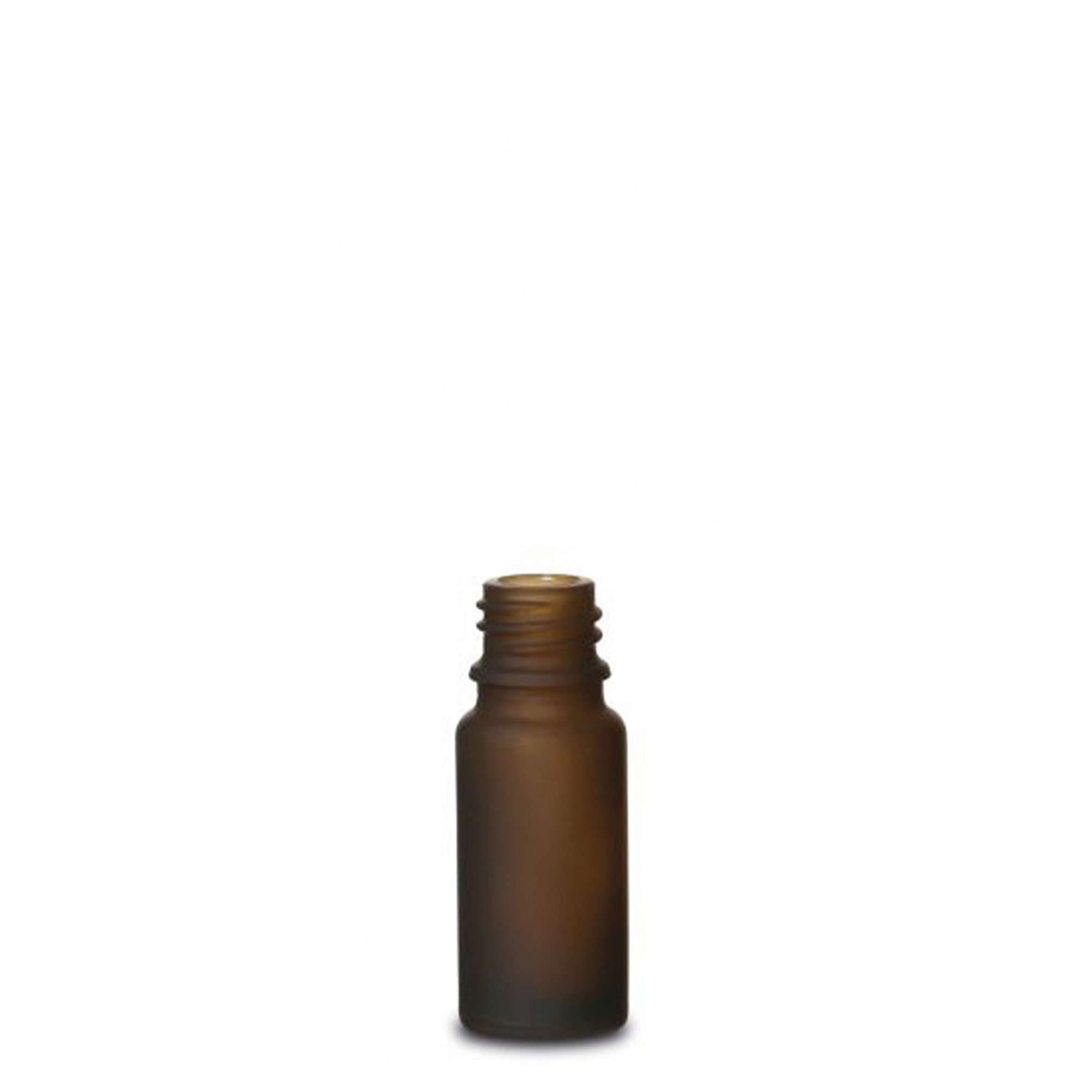 10 ml Medizinflasche, Glas, braun gefrostet, Mündung: DIN 18