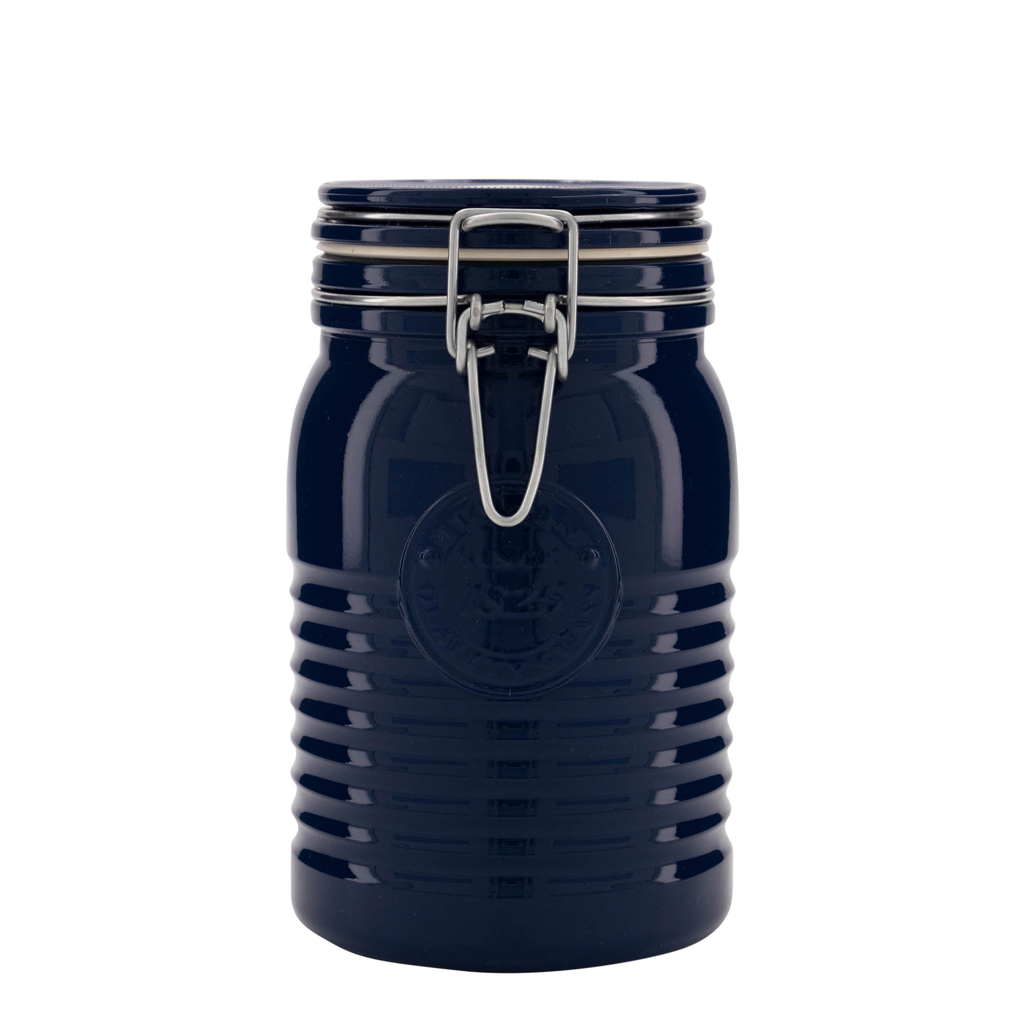 1.000 ml Drahtbügelglas 'Officina 1825', blau, Mündung: Drahtbügelverschluss 1.000 ml Drahtbügelglas 'Officina 1825', blau, Mündung: Drahtbügelverschluss