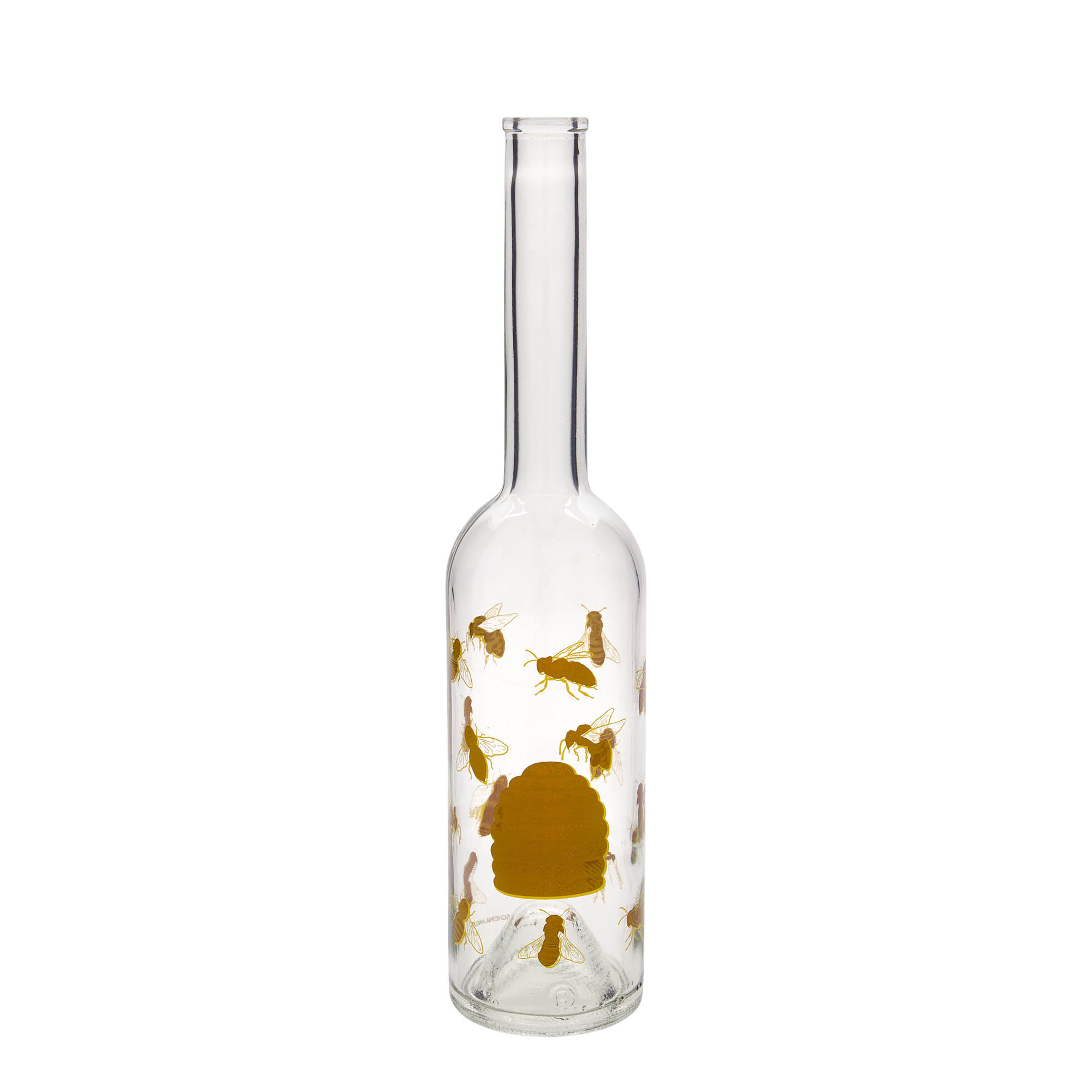 500 ml Glasflasche 'Opera', Motiv: Bienen, Mündung: Kork 500 ml Glasflasche 'Opera', Motiv: Bienen, Mündung: Kork