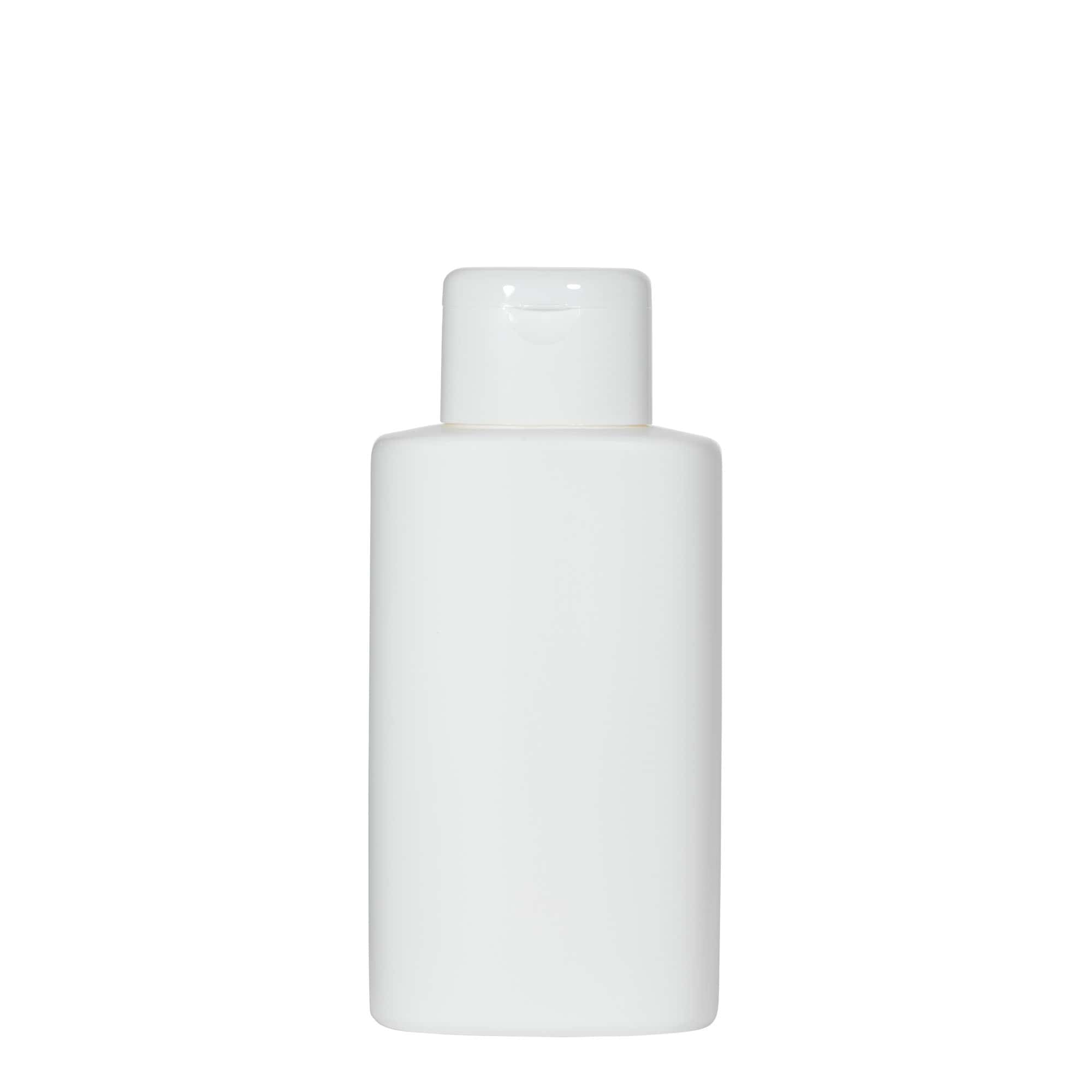 250 ml Kunststoffflasche „Indy“, oval, HDPE, weiß, Mündung: Schraubverschluss