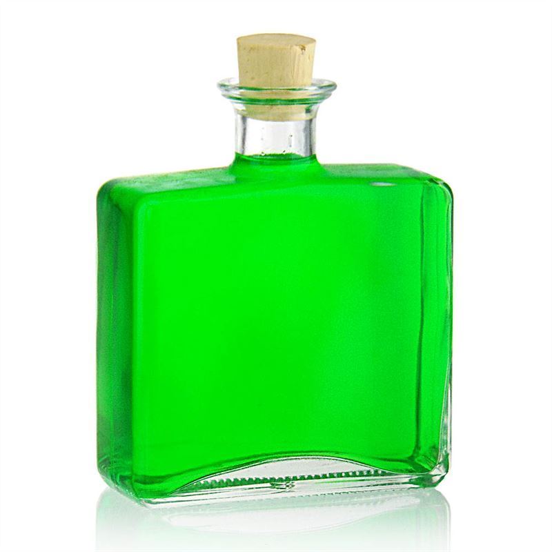 500 ml Glasflasche 'Julia', rechteckig, Mündung: Kork 500 ml Glasflasche 'Julia', rechteckig, Mündung: Kork