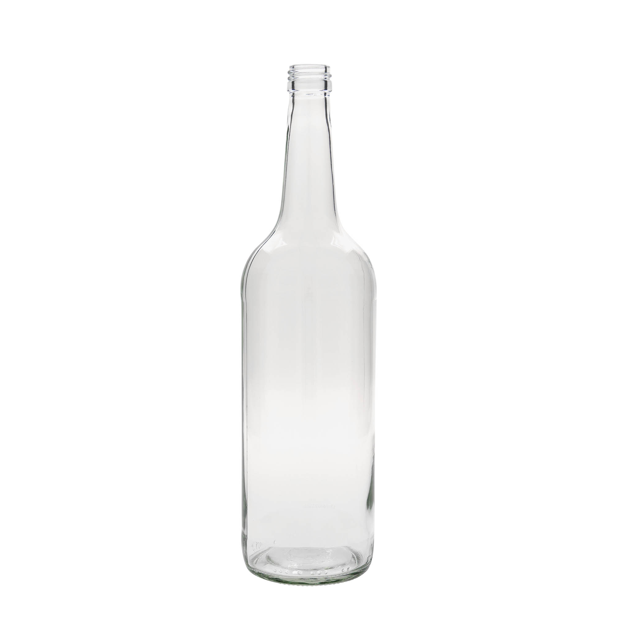 1.000 ml Glasflasche Geradhals, Mündung: PP 28 1.000 ml Glasflasche Geradhals, Mündung: PP 28