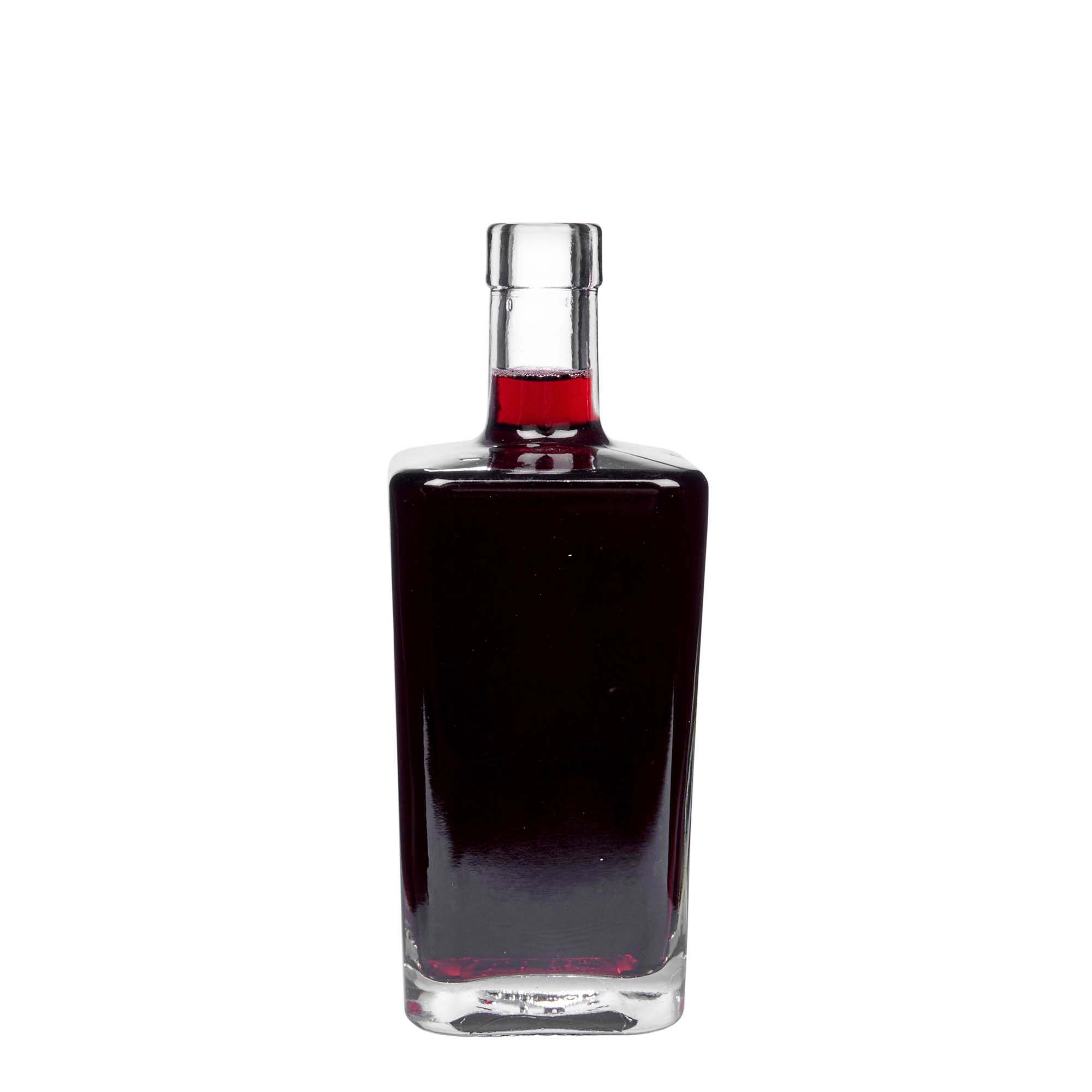 500 ml Glasflasche 'Noel', quadratisch, Mündung: Kork