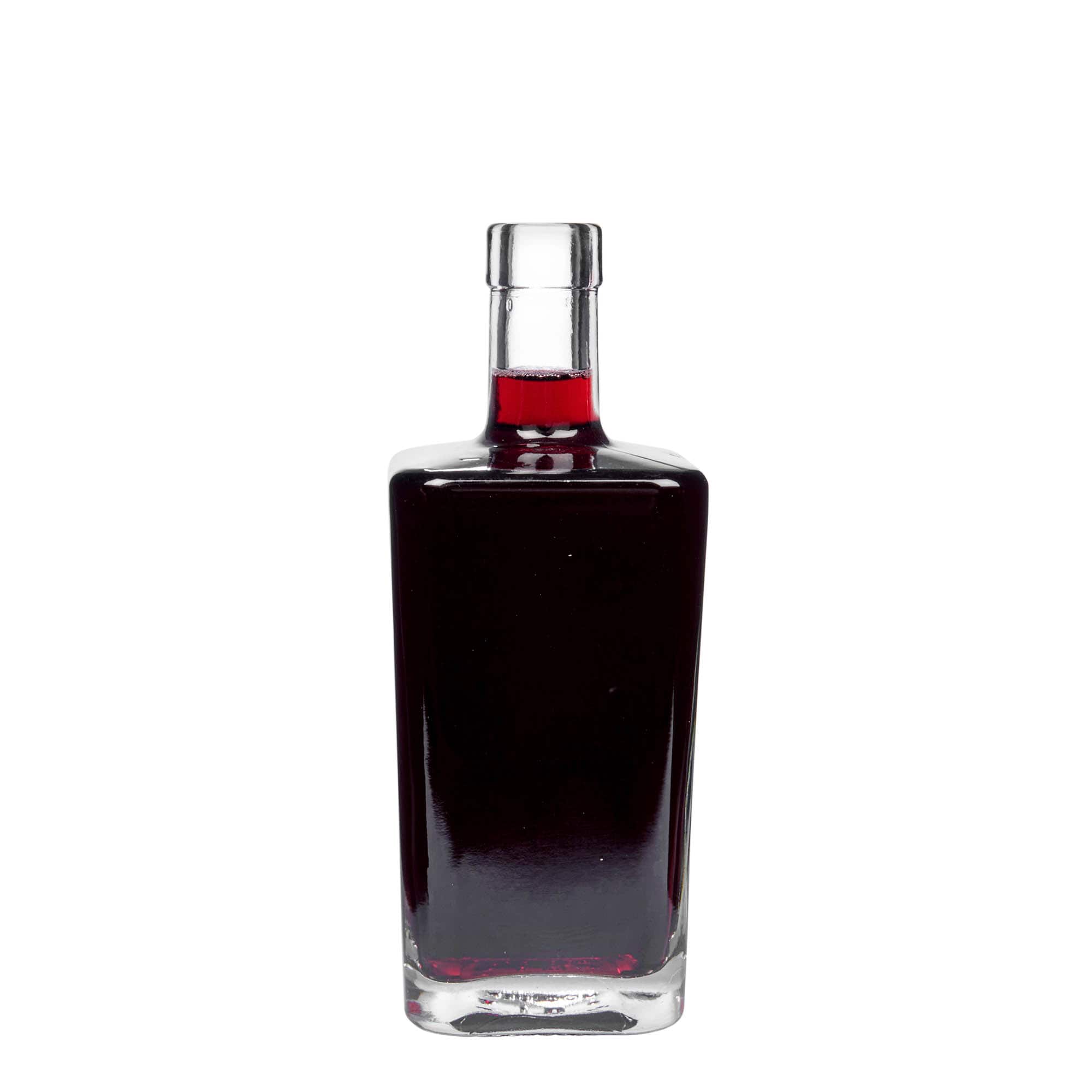 500 ml Glasflasche 'Noel', quadratisch, Mündung: Kork 500 ml Glasflasche 'Noel', quadratisch, Mündung: Kork