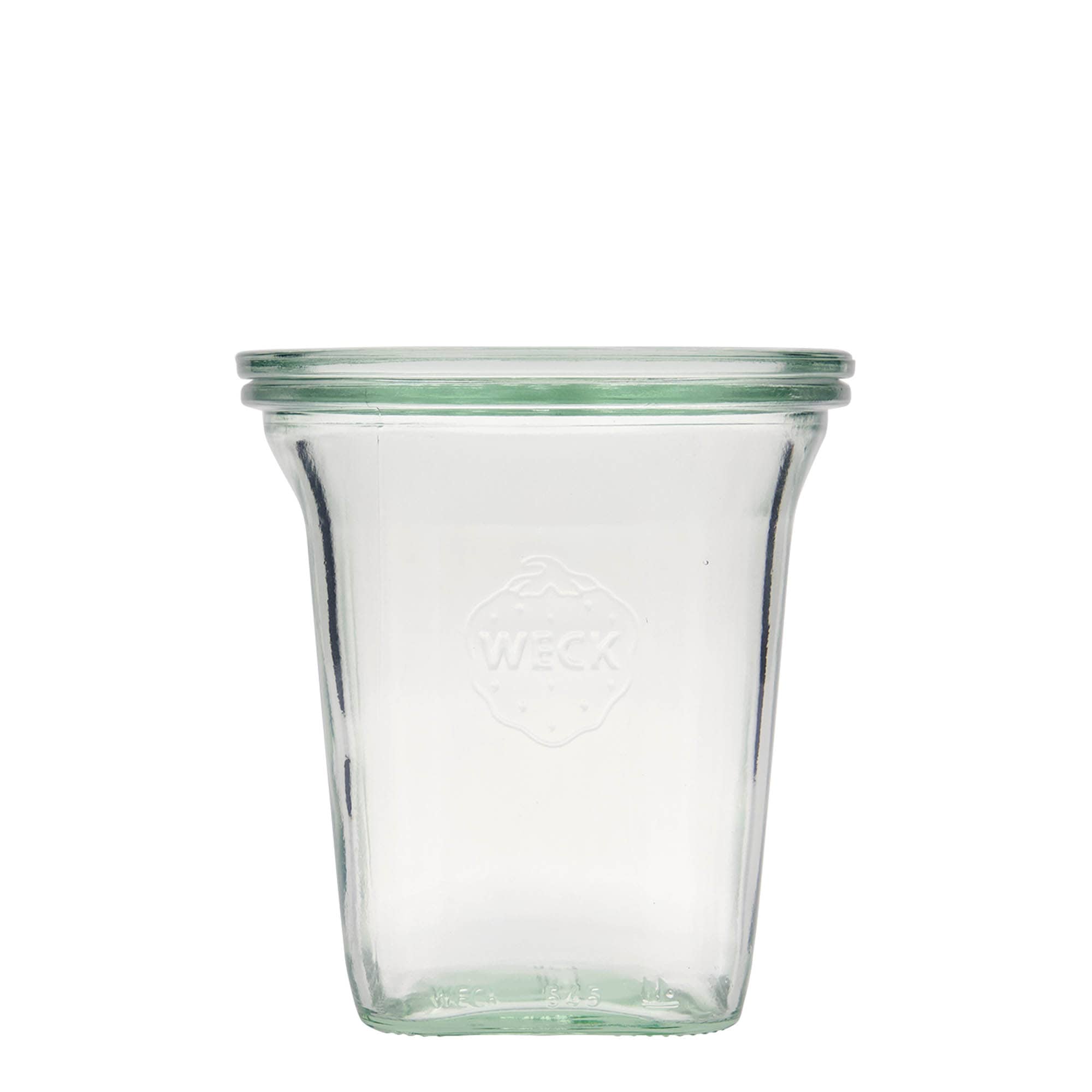 545 ml WECK-Quadroglas, quadratisch, Mündung: Rundrand