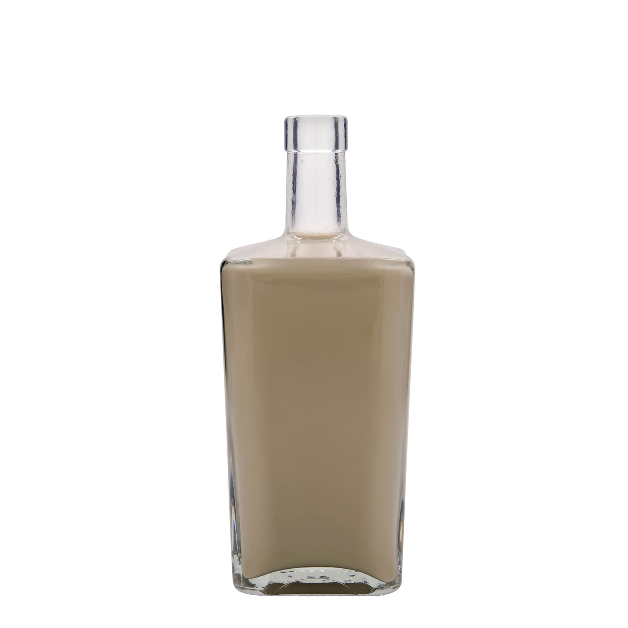 700 ml Glasflasche „Noel“, quadratisch, Mündung: Kork