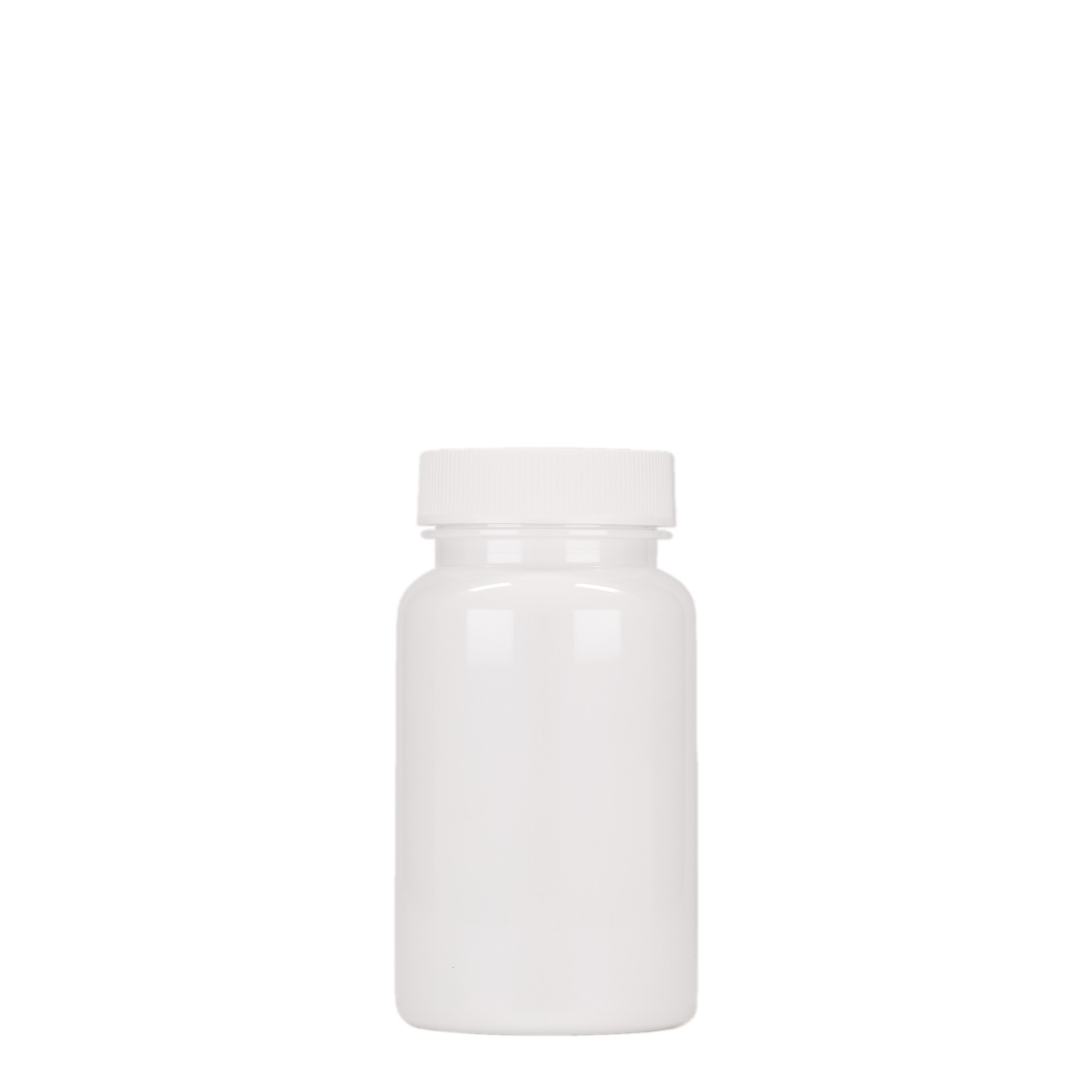 100 ml PET-Packer, Kunststoff, weiß, Mündung: 38/400 100 ml PET-Packer, Kunststoff, weiß, Mündung: 38/400