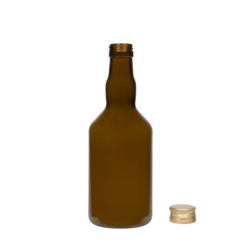 500 ml Glasflasche 'Olona', antikgrün, Mündung: PP 31,5 500 ml Glasflasche 'Olona', antikgrün, Mündung: PP 31,5
