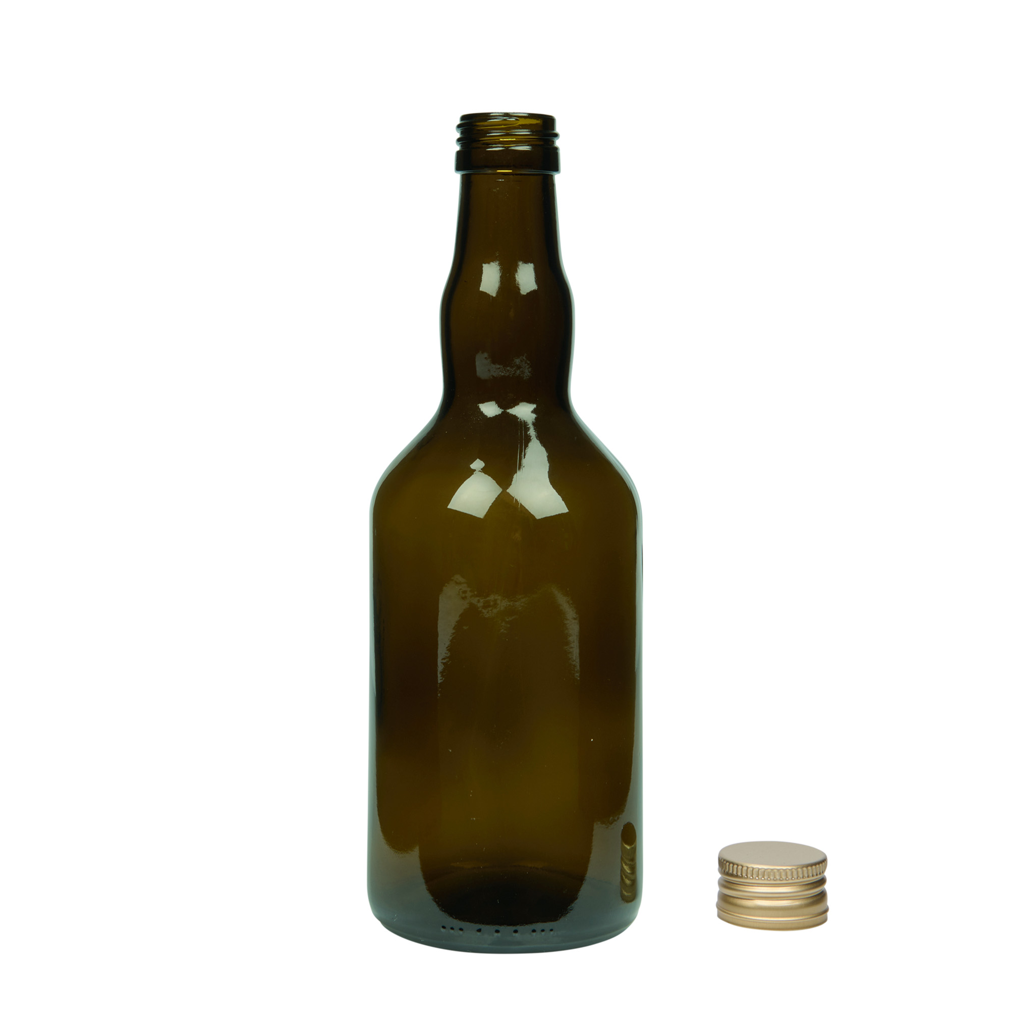500 ml Glasflasche 'Olona', antikgrün, Mündung: PP 31,5