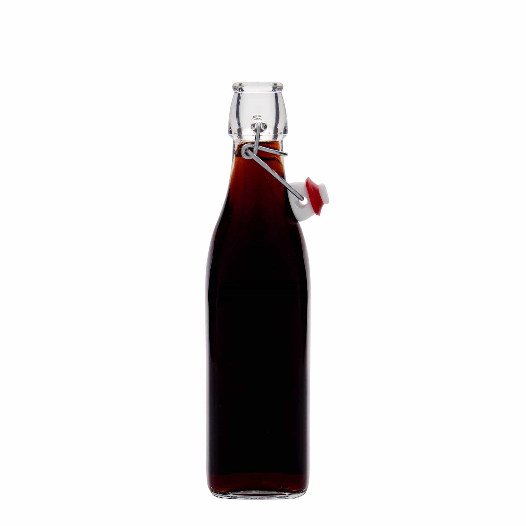 500 ml Glasflasche 'Swing, quadratisch, Mündung: Bügelverschluss 500 ml Glasflasche 'Swing, quadratisch, Mündung: Bügelverschluss