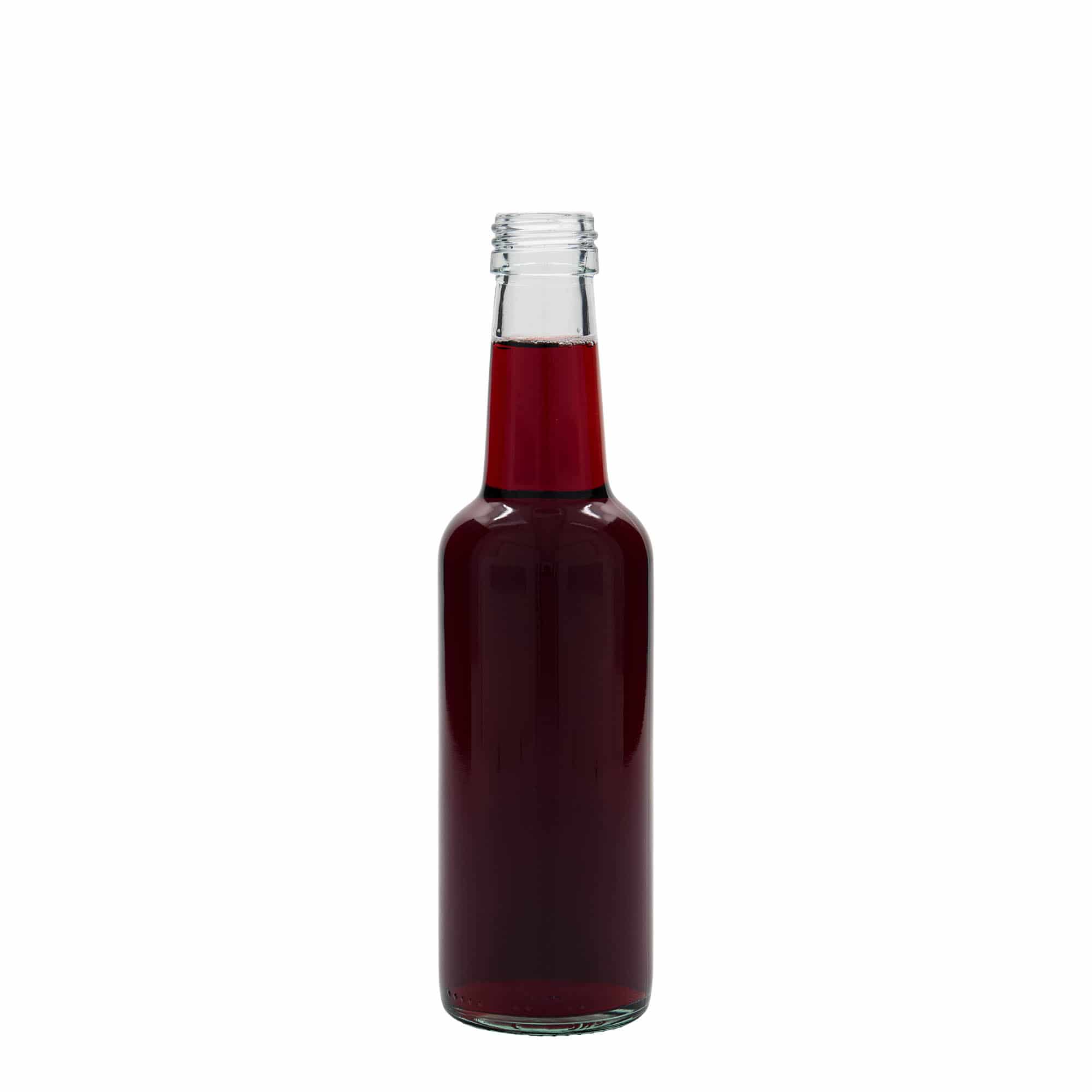 250 ml Glasflasche Geradhals, Mündung: PP 28 250 ml Glasflasche Geradhals, Mündung: PP 28