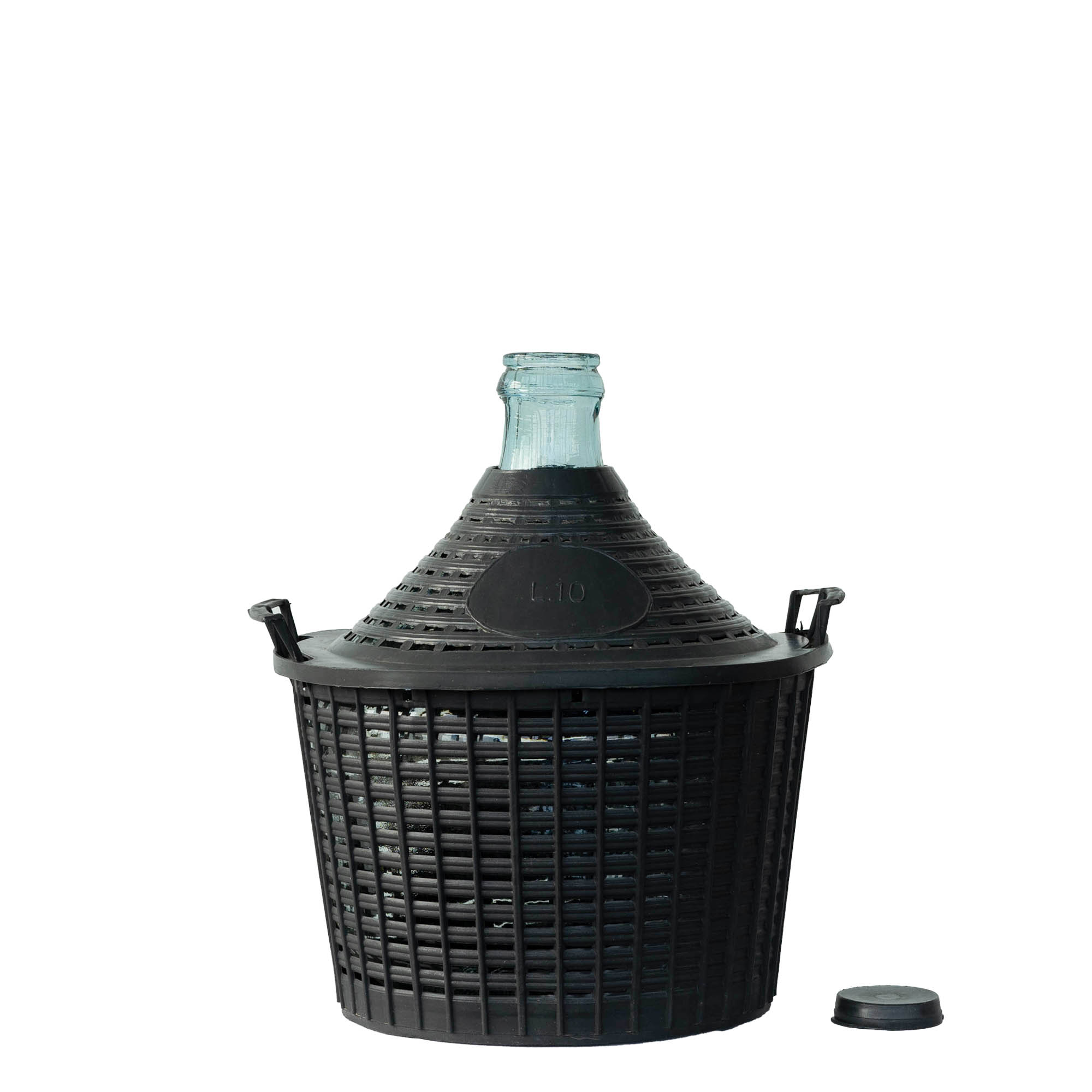 10 l Ballonflasche Enghals, Glas, Mündung: Stülpdeckel