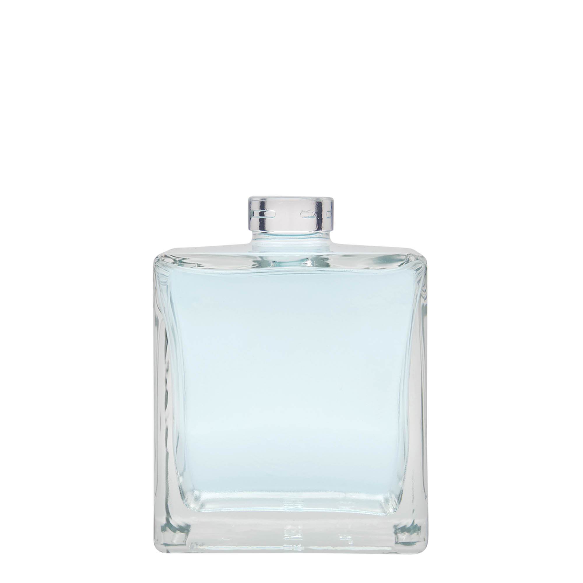 500 ml Glasflasche 'Cube', quadratisch, Mündung: Kork 500 ml Glasflasche 'Cube', quadratisch, Mündung: Kork