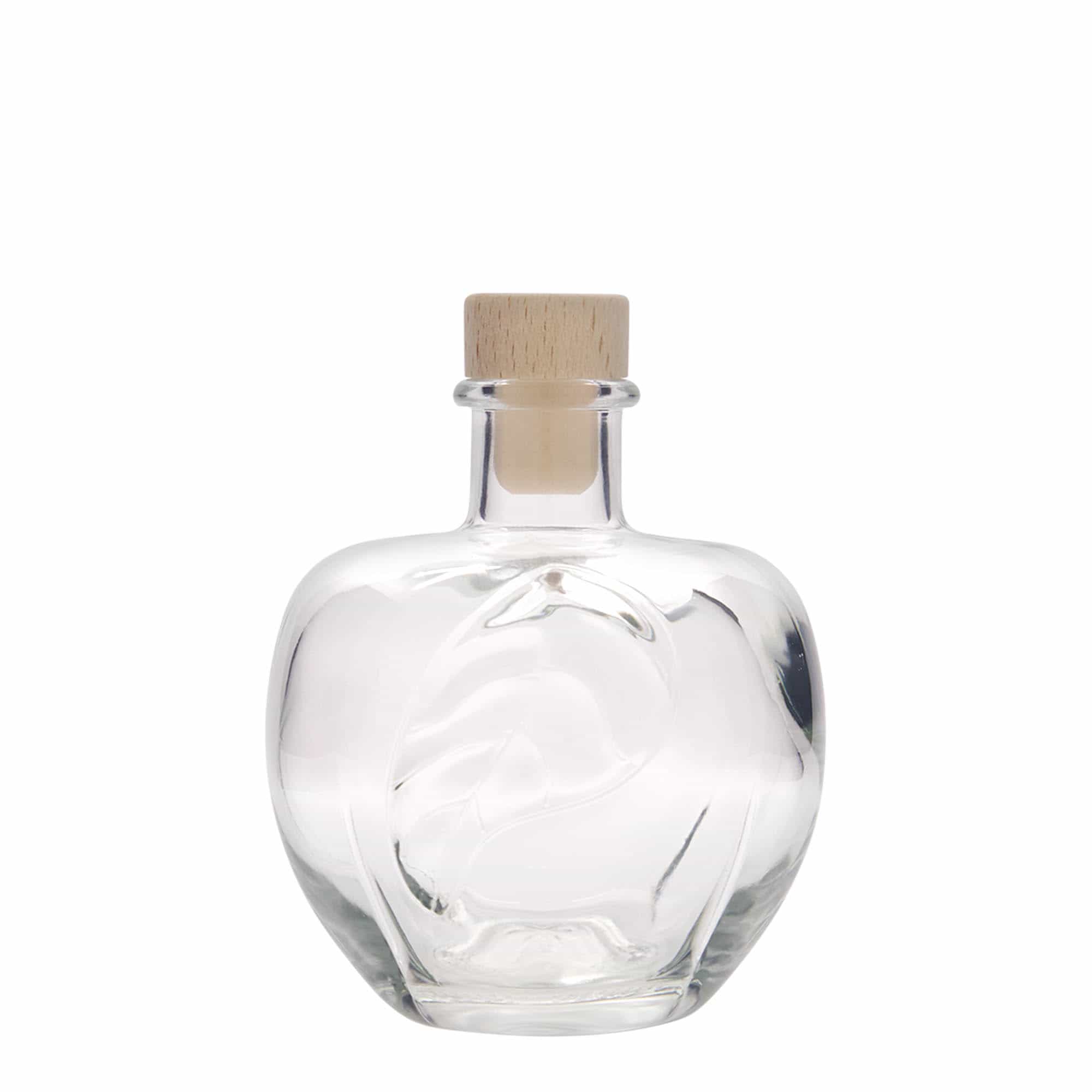 350 ml Glasflasche 'Apfel', Mündung: Kork 350 ml Glasflasche 'Apfel', Mündung: Kork