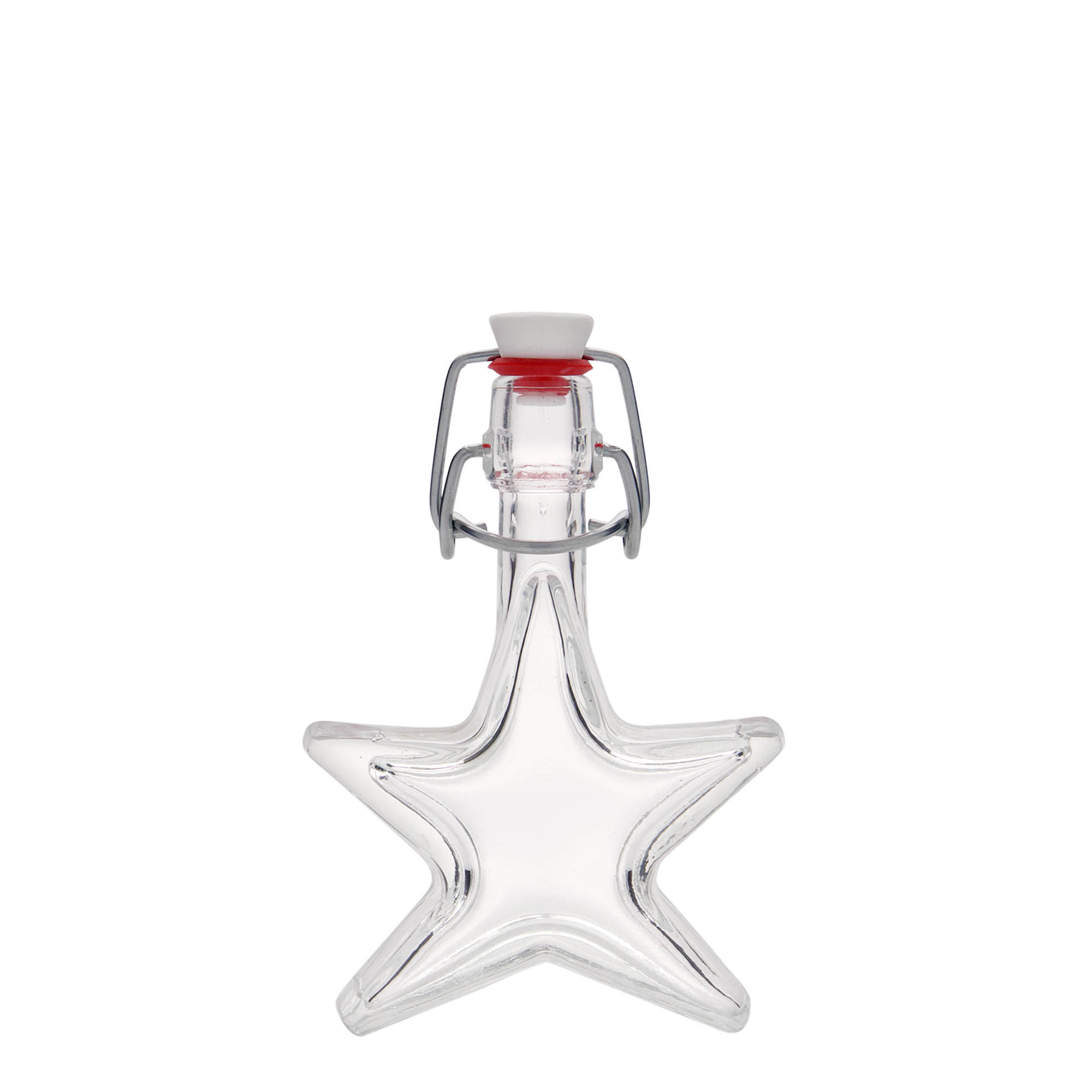 40 ml Glasflasche 'Stern', Mündung: Bügelverschluss 40 ml Glasflasche 'Stern', Mündung: Bügelverschluss