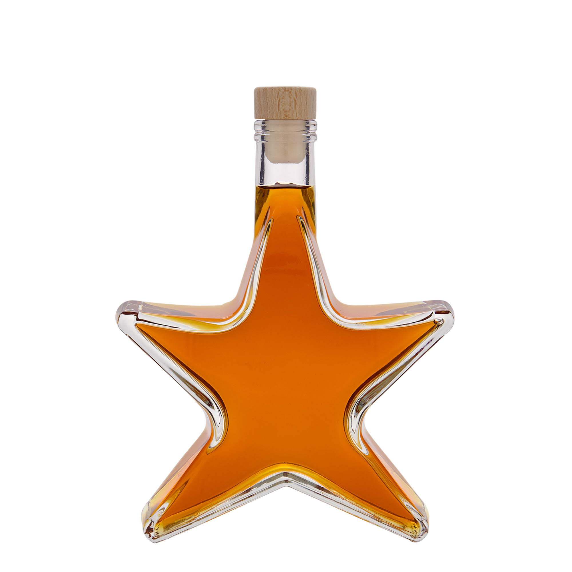 350 ml Glasflasche „Stern“, Mündung: Kork