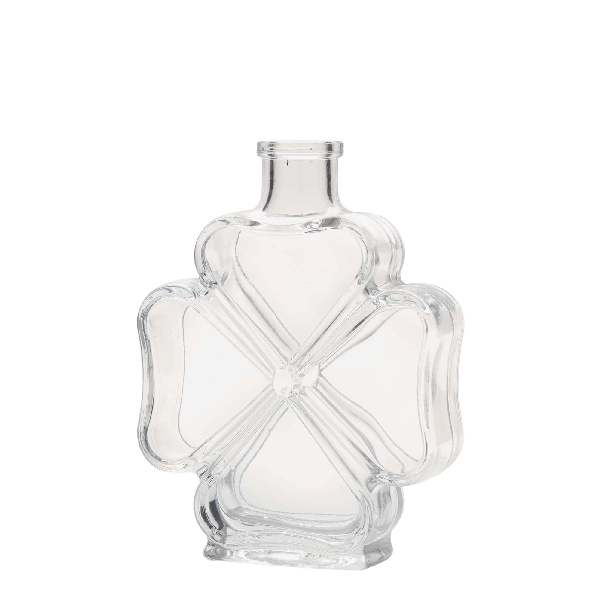200 ml Glasflasche „Kleeblatt“, Mündung: Kork