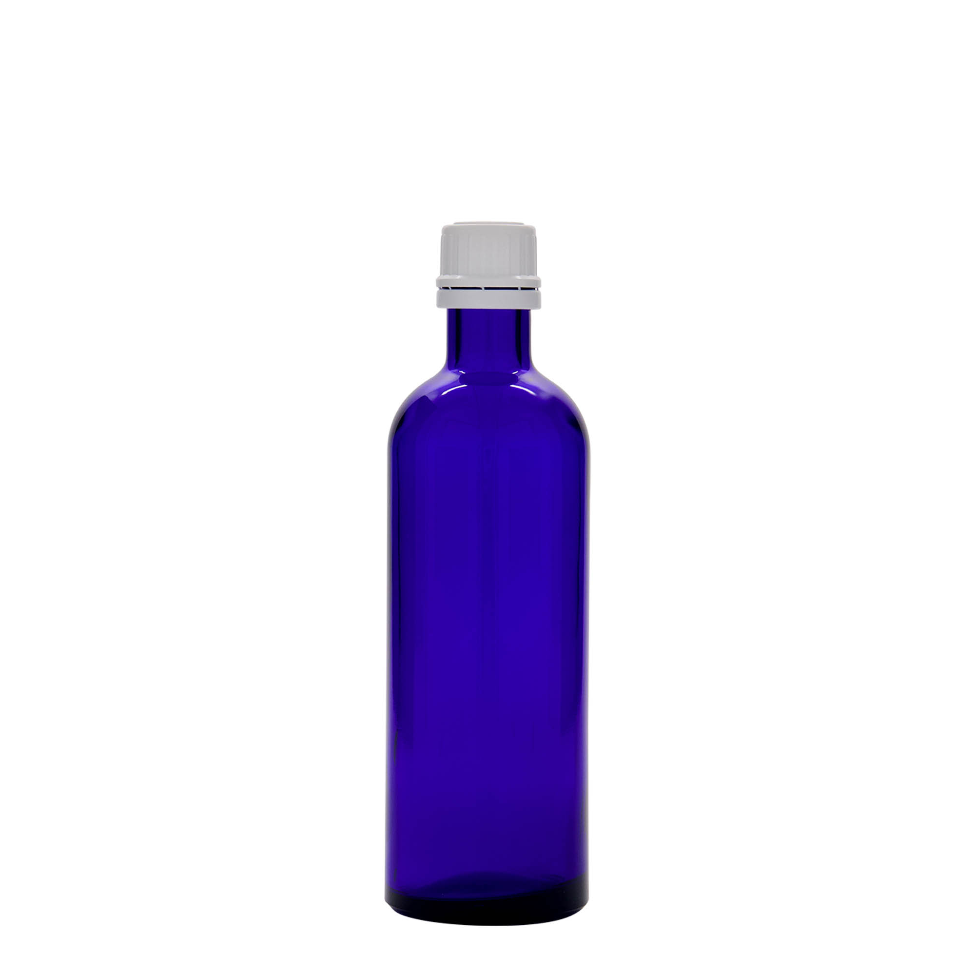 200 ml Medizinflasche, Glas, royalblau, Mündung: DIN 22 200 ml Medizinflasche, Glas, royalblau, Mündung: DIN 22