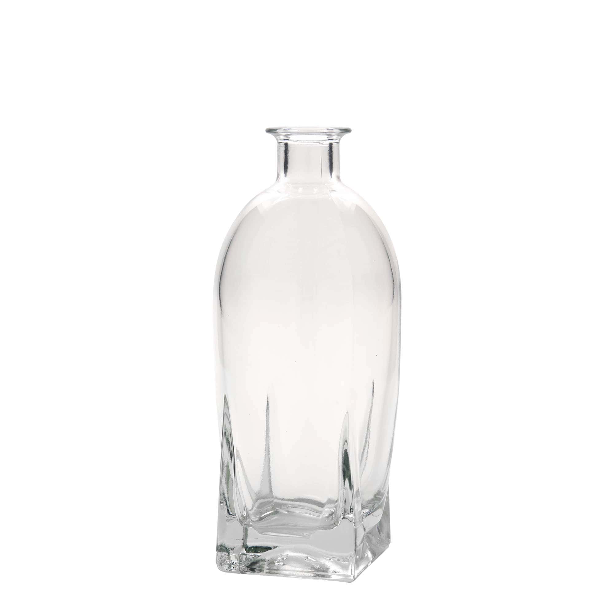 500 ml Glasflasche „Zino“, quadratisch, Mündung: Kork