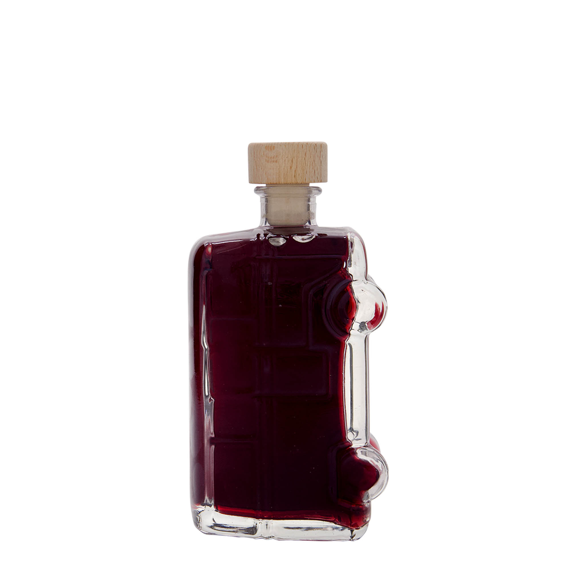 200 ml Glasflasche 'Bulli', Mündung: Kork 200 ml Glasflasche 'Bulli', Mündung: Kork