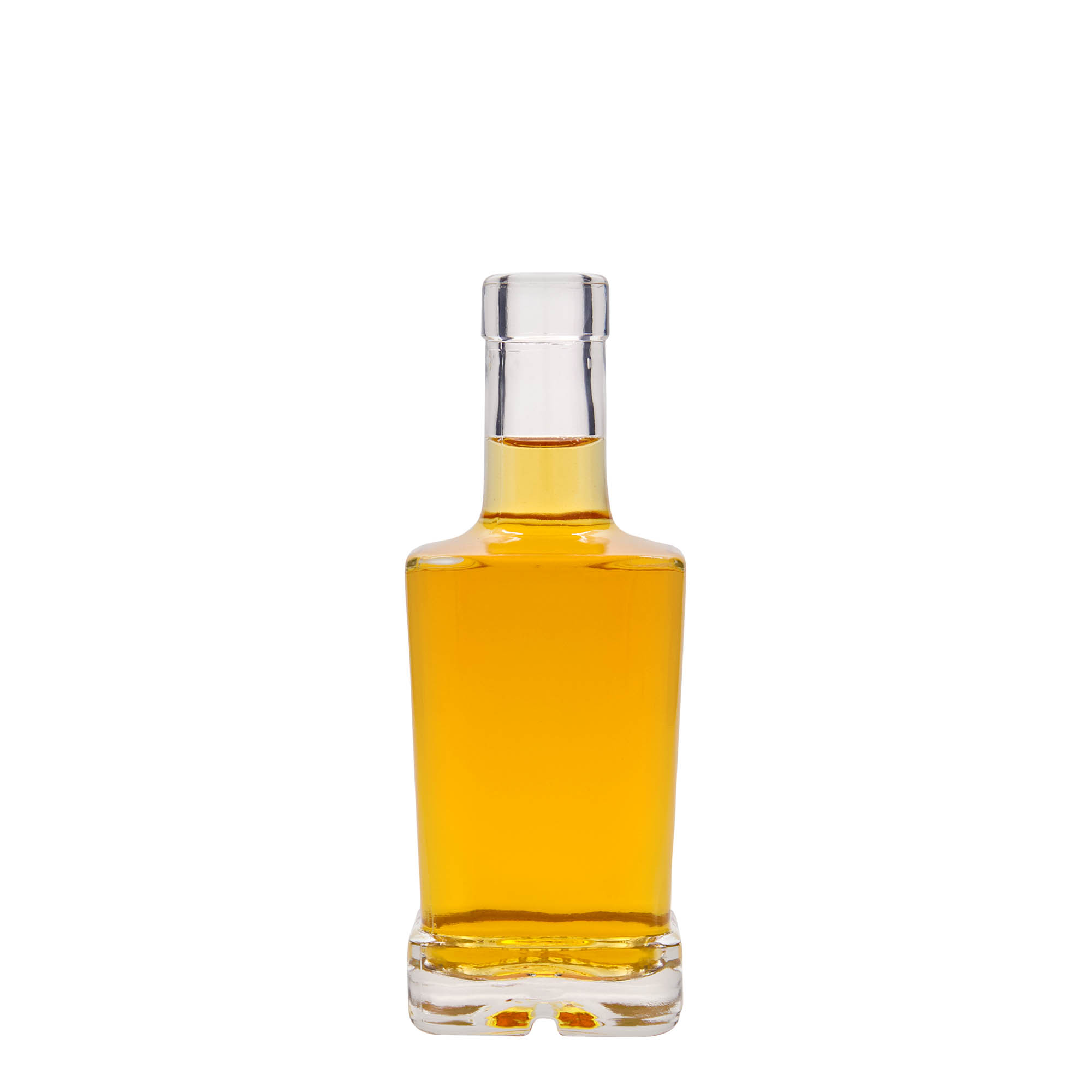 250 ml Glasflasche 'Rene', quadratisch, Mündung: Kork 250 ml Glasflasche 'Rene', quadratisch, Mündung: Kork