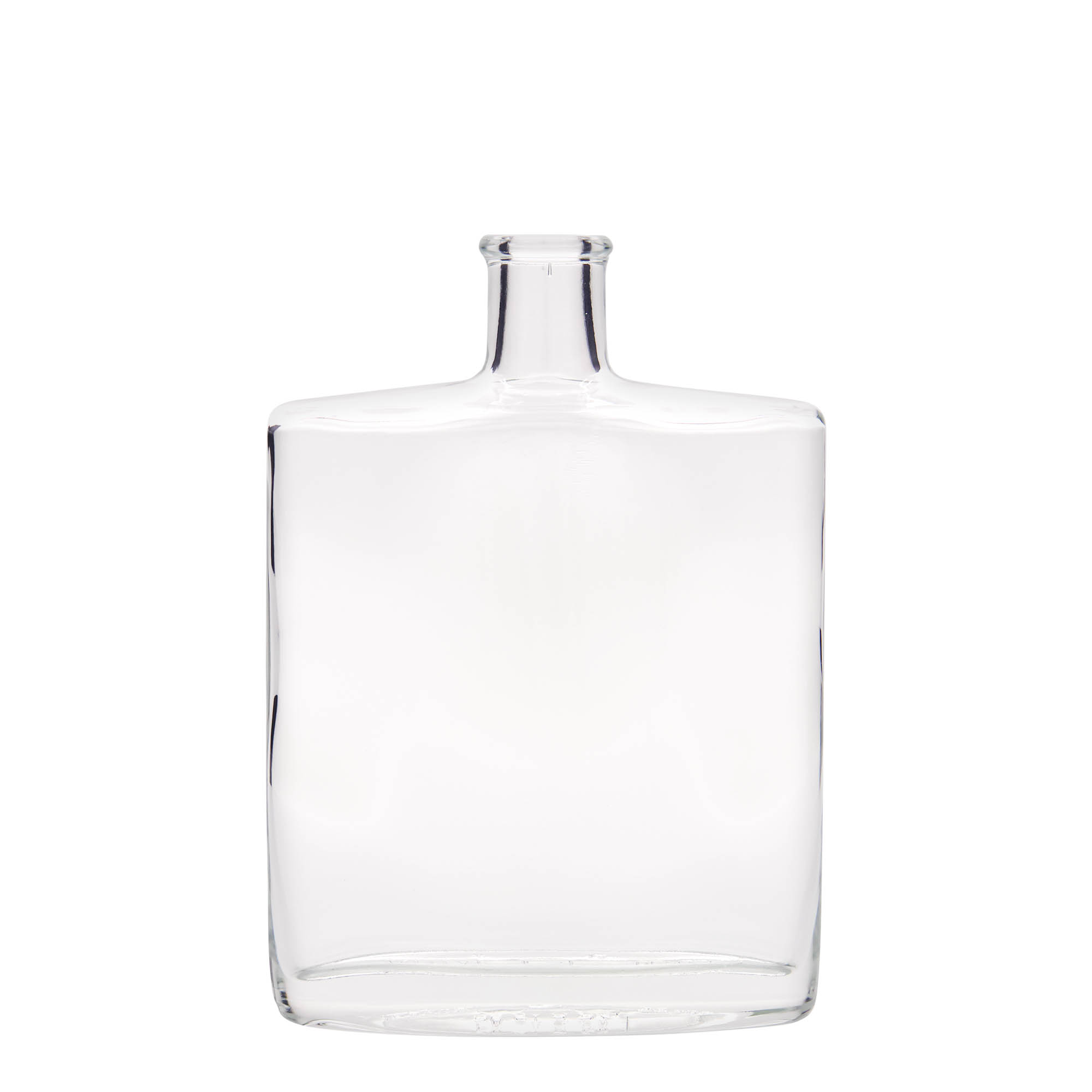 500 ml Glasflasche 'Zorbas', oval, Mündung: Kork