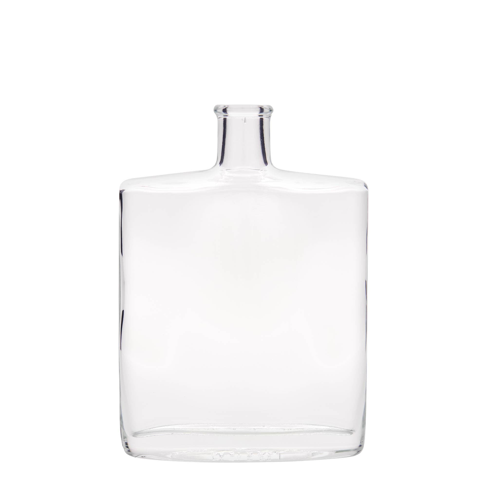 500 ml Glasflasche „Zorbas“, oval, Mündung: Kork