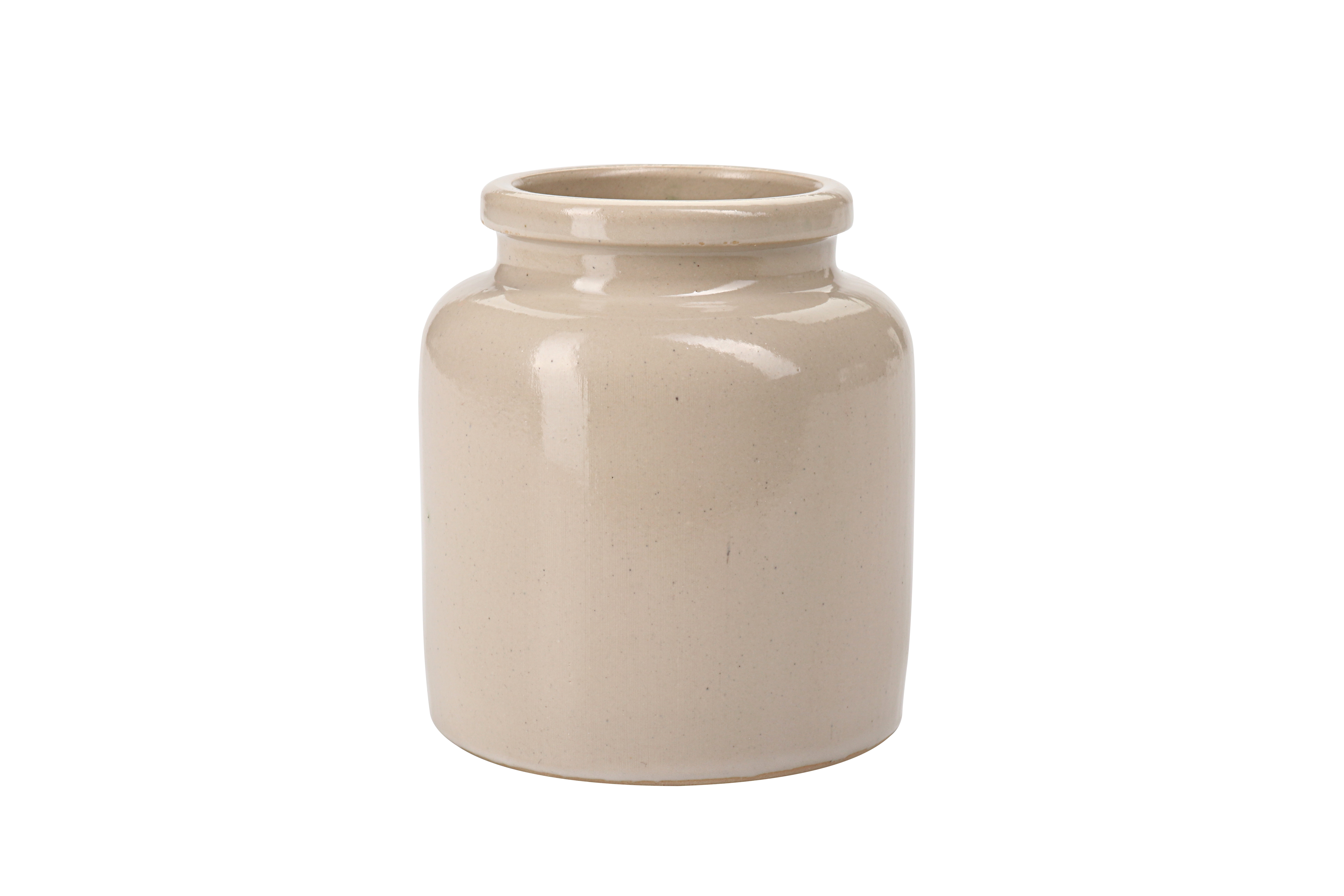 270 ml Steinzeugtopf, Keramik, beige, Mündung: Stülpdeckel