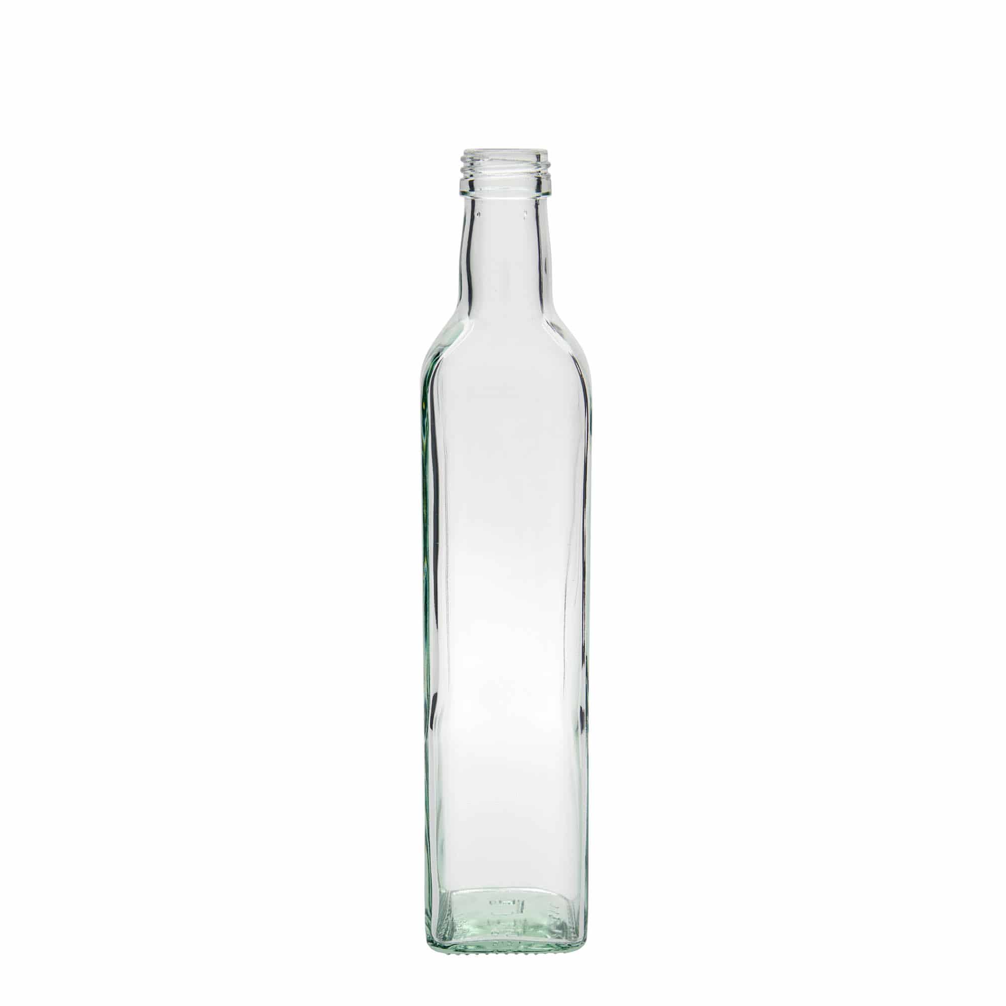 500 ml Glasflasche „Marasca“, quadratisch, Mündung: PP 31,5