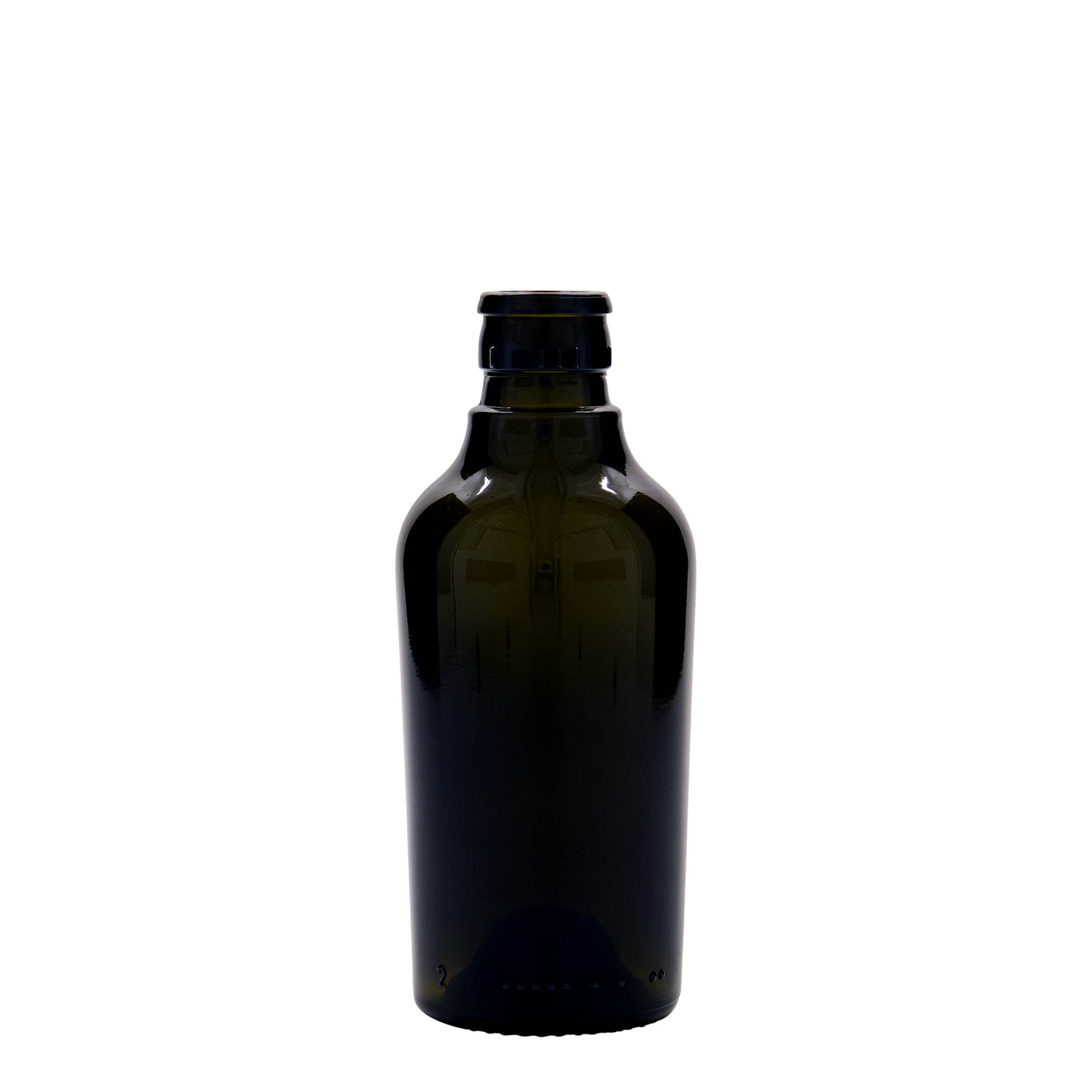 250 ml Essig-/Ölflasche „Oleum“, Glas, antikgrün, Mündung: DOP