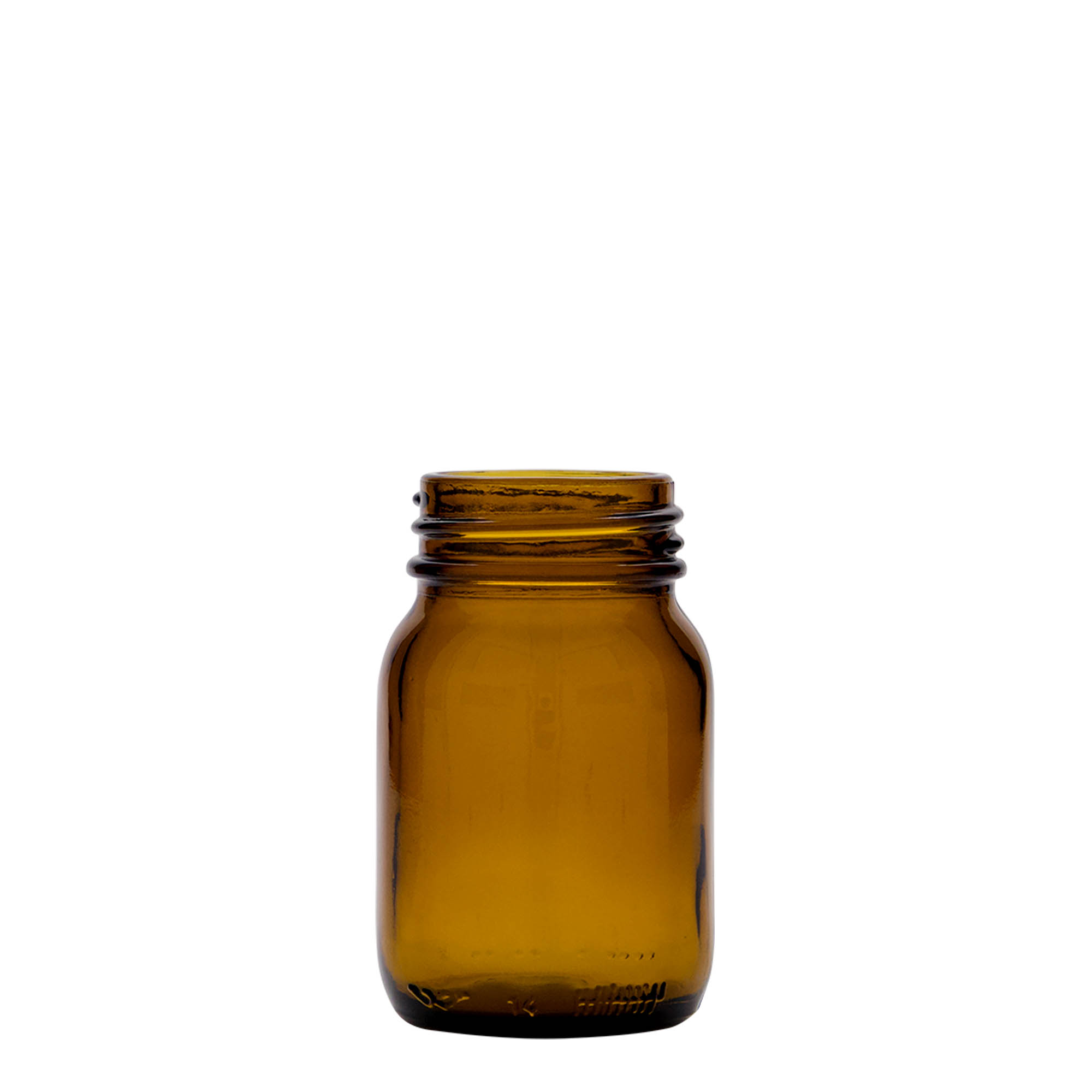 75 ml Weithalsglas, braun, Mündung: DIN 40 75 ml Weithalsglas, braun, Mündung: DIN 40