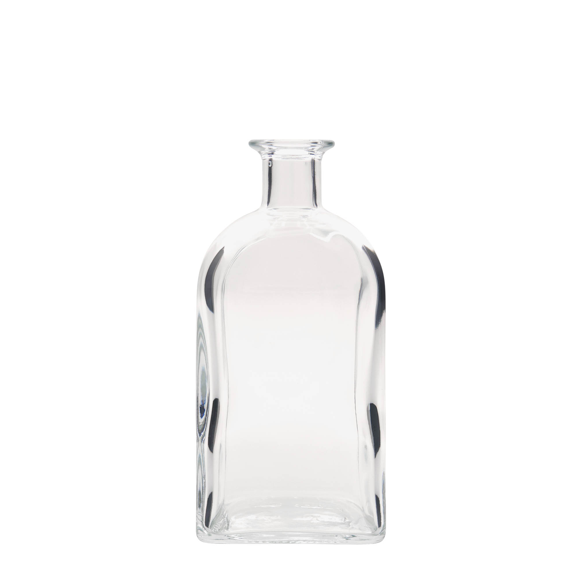 700 ml Glasflasche Apotheker Carré, quadratisch, Mündung: Kork 700 ml Glasflasche Apotheker Carré, quadratisch, Mündung: Kork