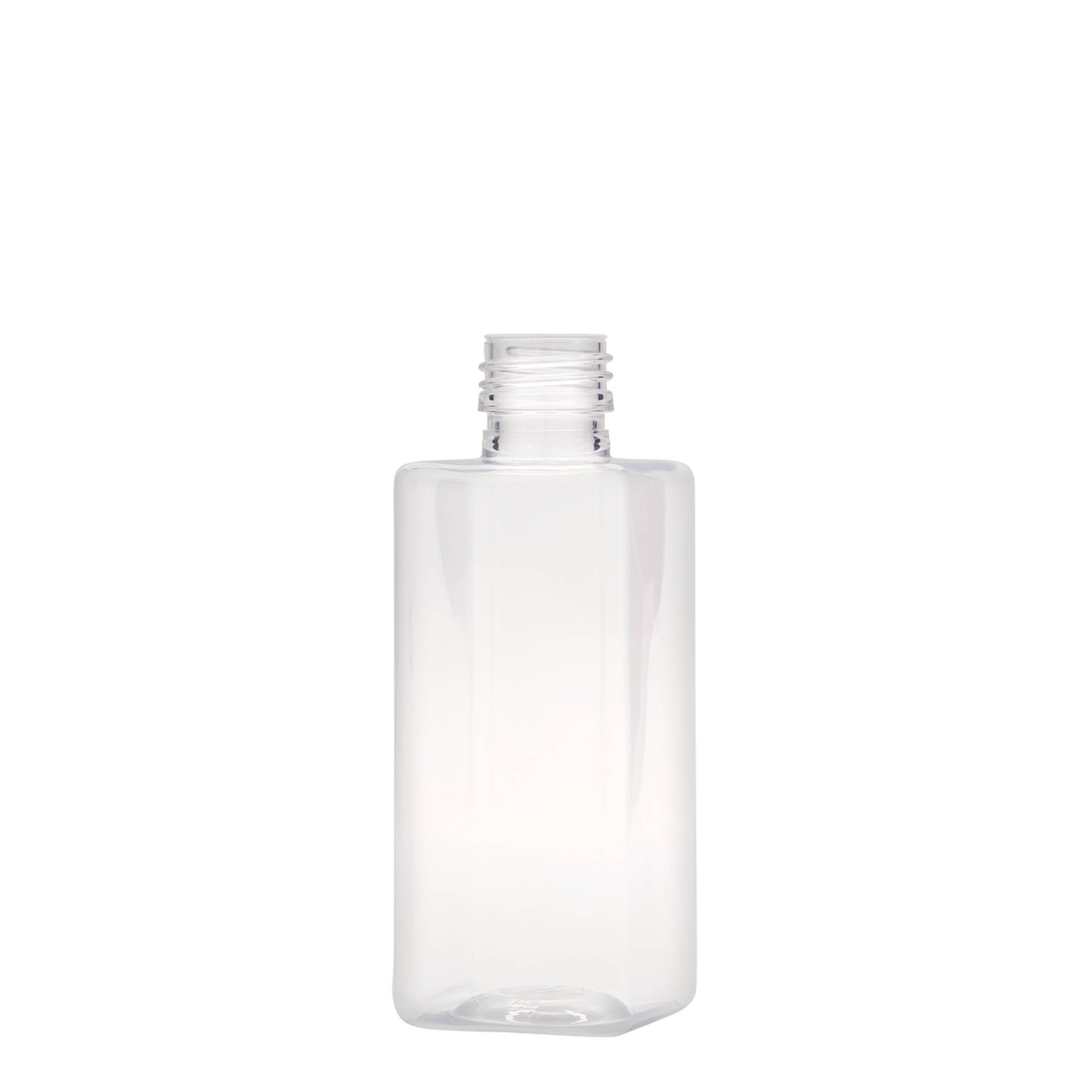 250 ml PET-Flasche „Karl“, quadratisch, Kunststoff, Mündung: PP 28