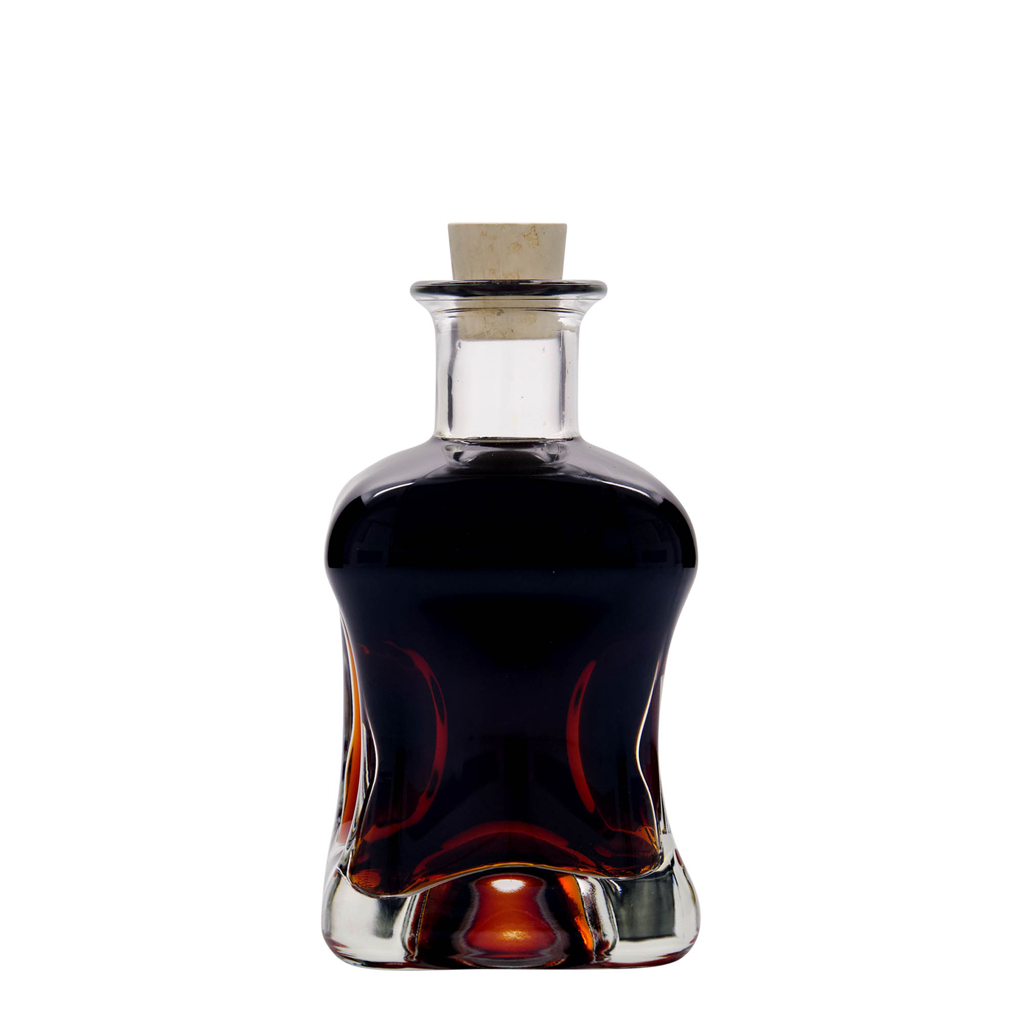 350 ml Glasflasche „Dublin“, quadratisch, Mündung: Kork