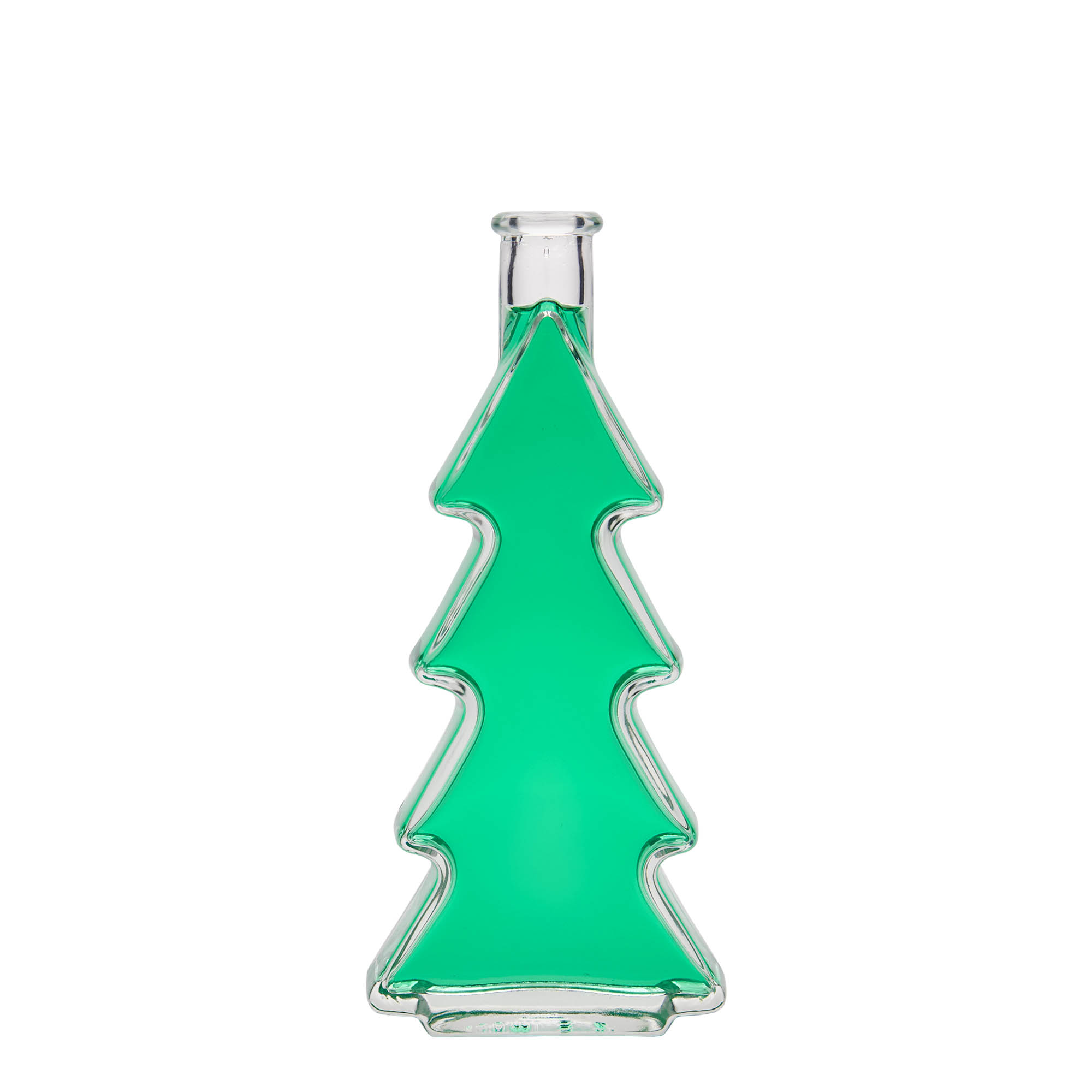 200 ml Glasflasche „Tannenbaum“, Mündung: Kork