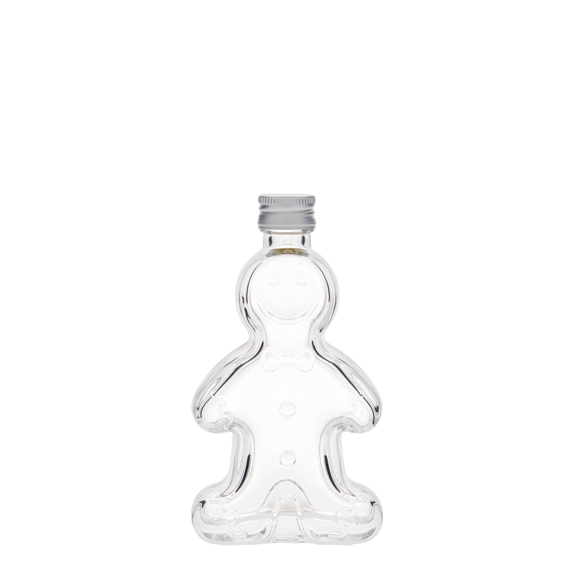50 ml Glasflasche 'Lebkuchenmann', Mündung: PP 18
