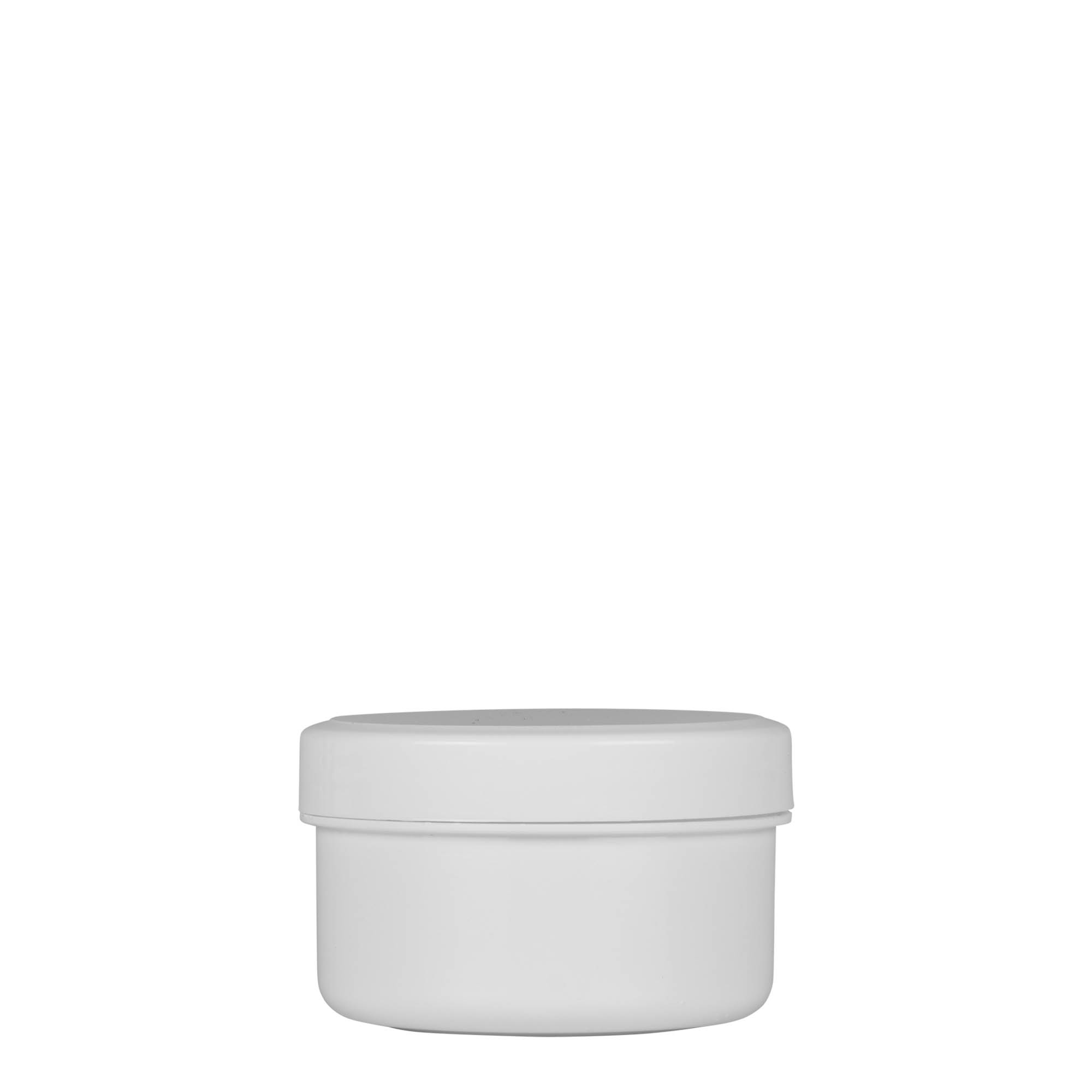 60 ml Kunststoffdose 'White Line', PP, weiß, Mündung: Schraubverschluss 60 ml Kunststoffdose 'White Line', PP, weiß, Mündung: Schraubverschluss