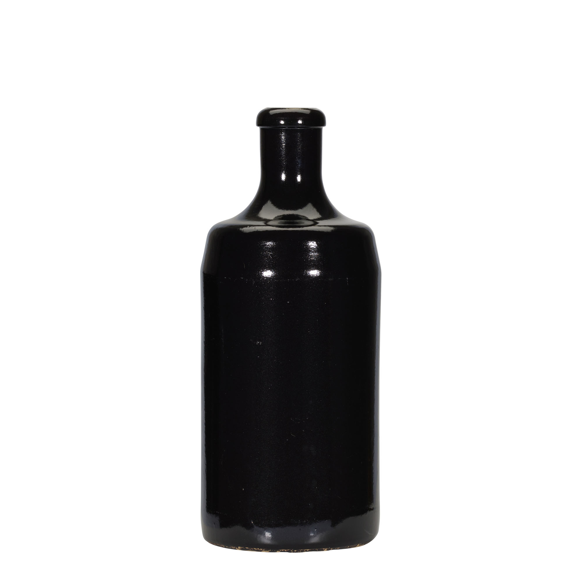 700 ml Tonkrug 'Calvados, Steinzeug, schwarz, Mündung: Kork