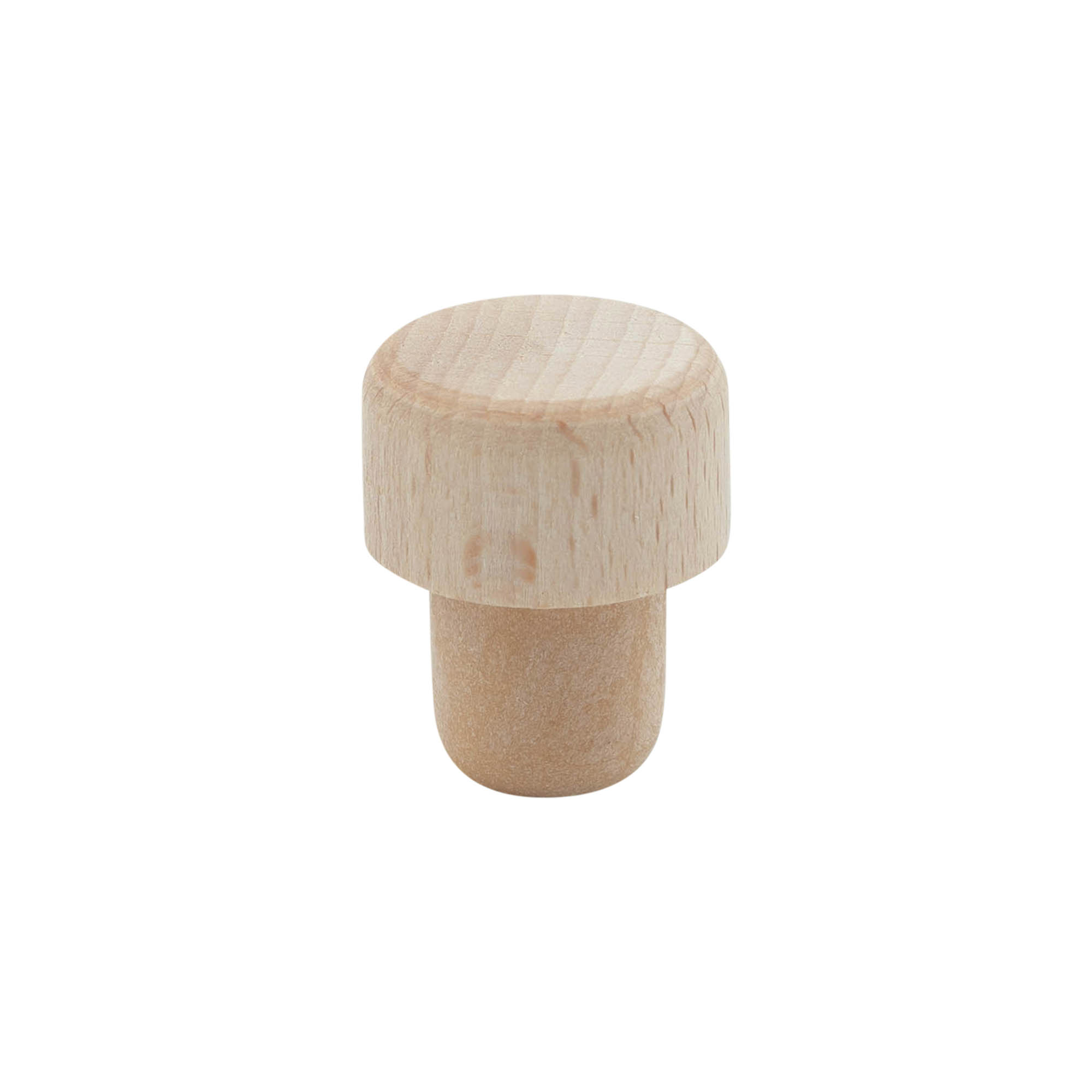 Griffkorken mit Dosieröffnung 19 mm, Holz/Kunststoff, beige, für Mündung: Kork