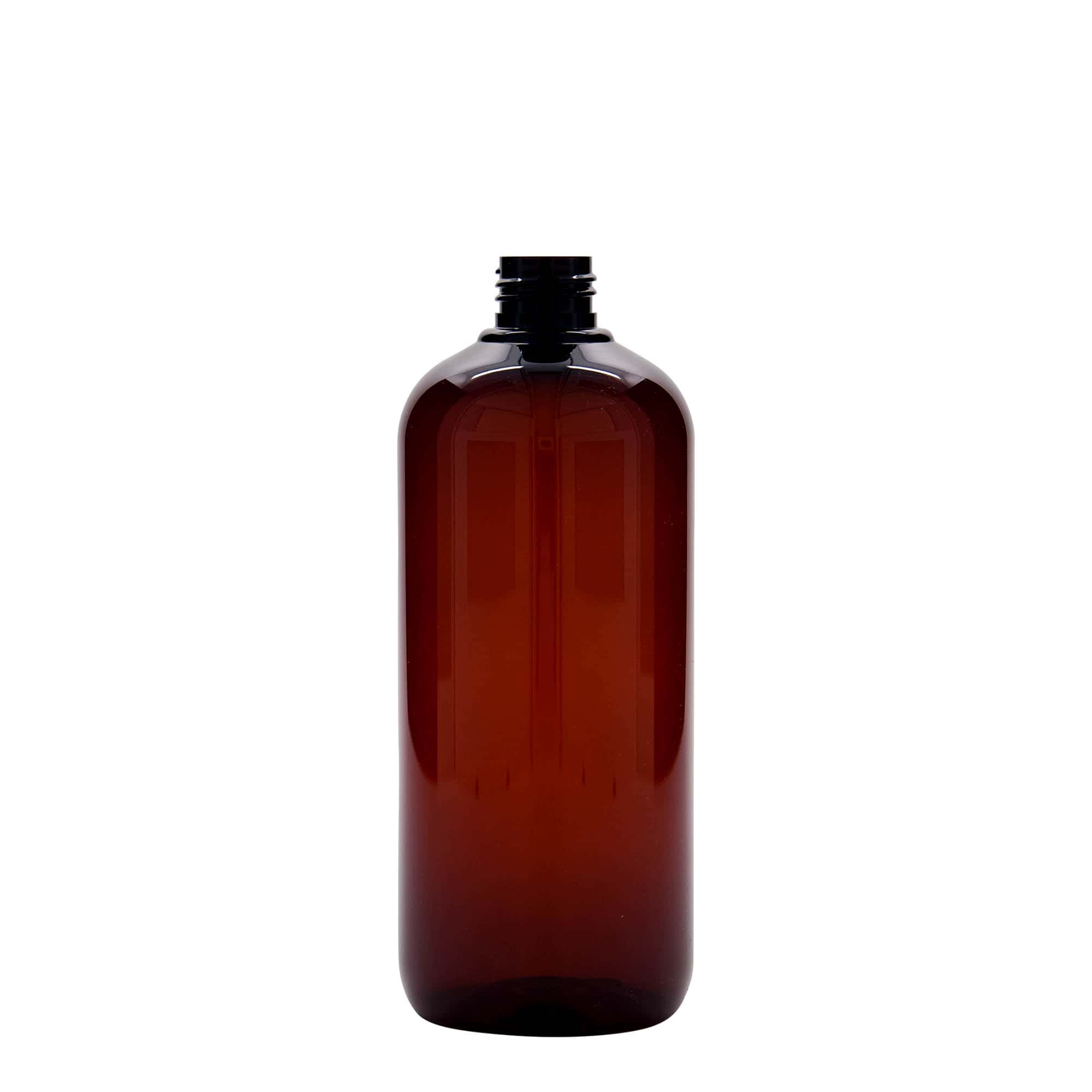 500 ml Recycling-Kunststoffflasche „Victor's Best“, PCR, braun, Mündung:  24/410
