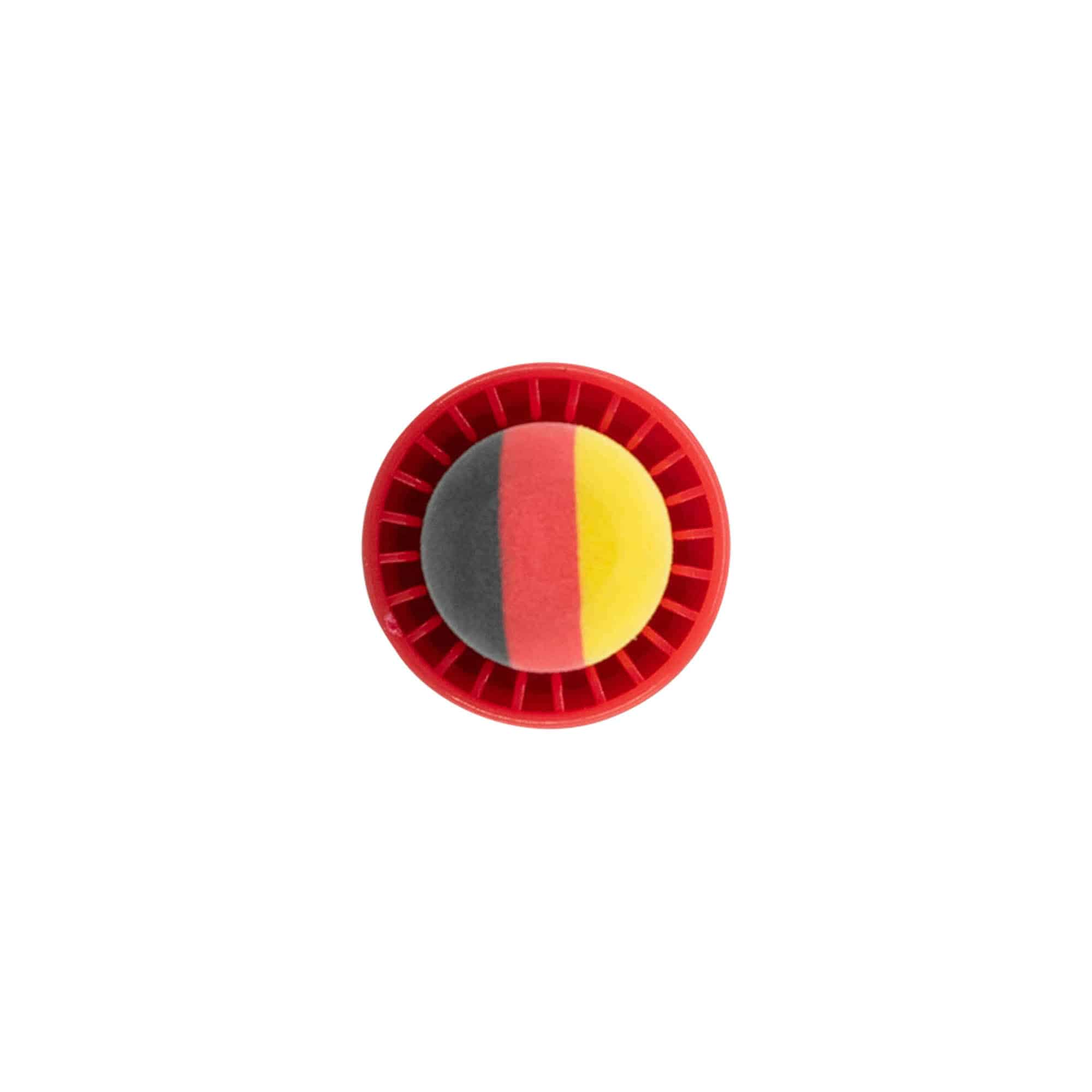 Griffkorken 19 mm „Deutschland“, Kunststoff, mehrfarbig, für Mündung: Kork